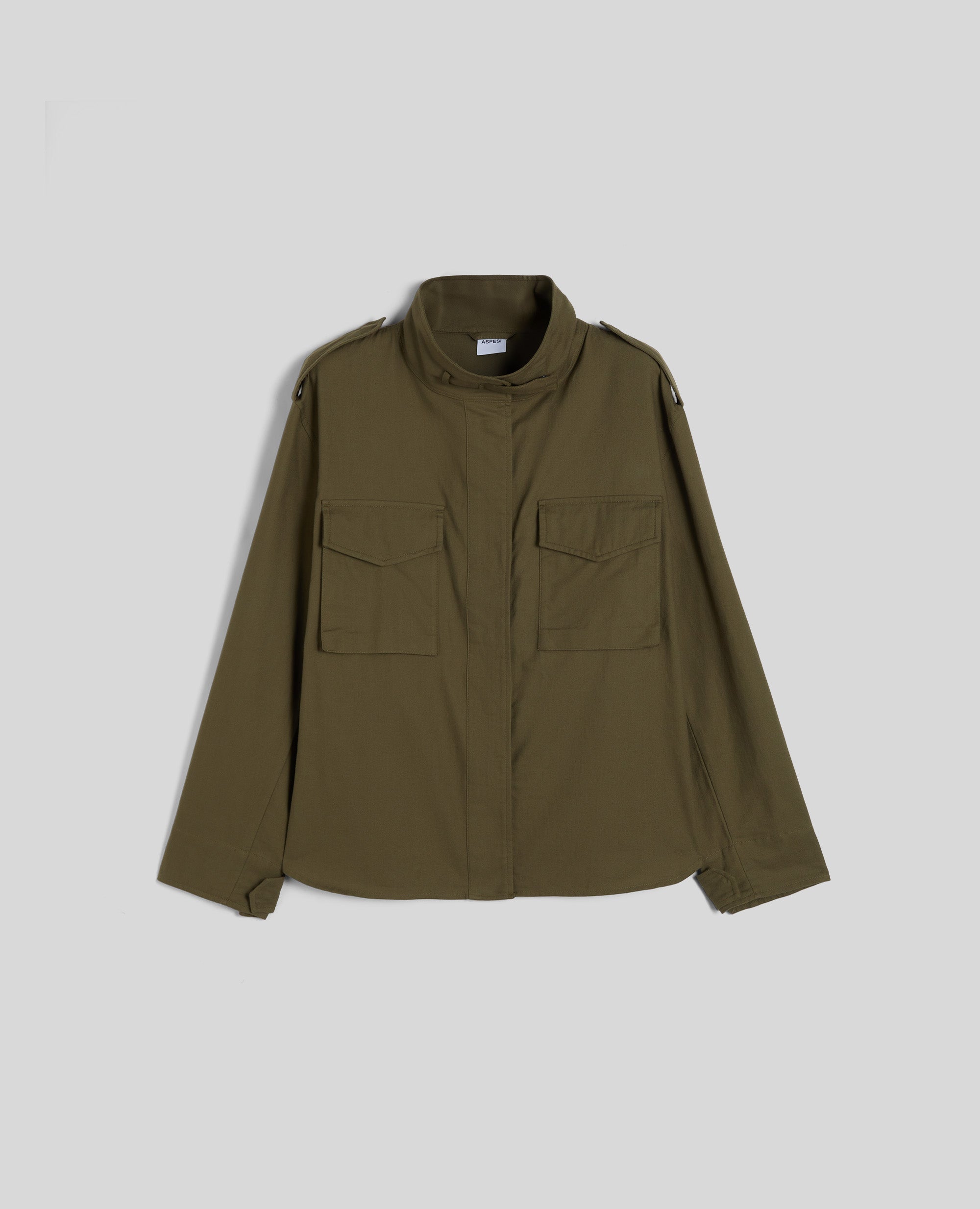 CAMICIA MILITARE IN TWILL DI COTONE-MILITARE-MILITARY-MILITAR-MILITAR-MILITAIRE