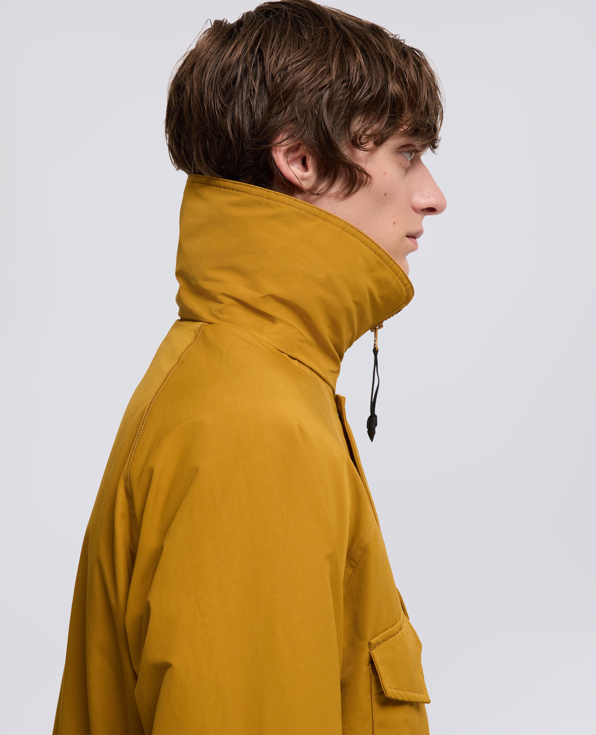 GIUBBOTTO KNOW IN TELA DI MISTO COTONE-SENAPE-MUSTARD YELLOW-MOSTAZA-SENF-MOUTARDE