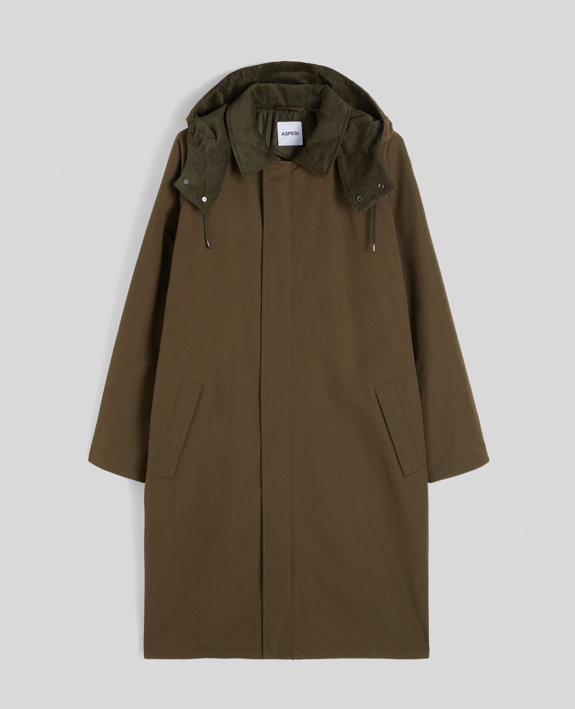 CAPPOTTO HIBIKI IN TELA DI MISTO COTONE-MILITARE-MILITARY-MILITAR-MILITAR-MILITAIRE