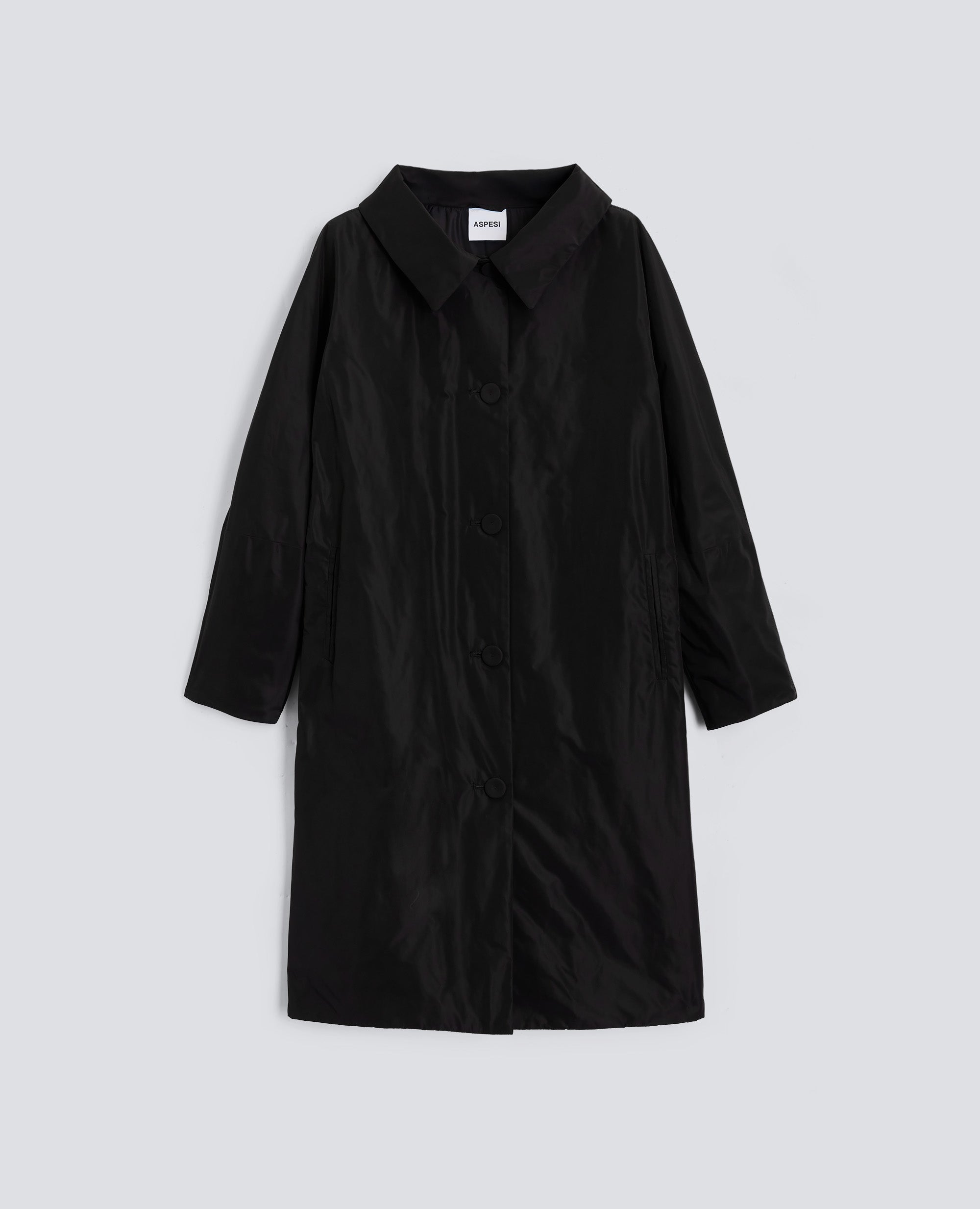 CAPPOTTO IMBOTTITO IN OVATTA-NERO-BLACK-NEGRO-SCHWARZ-NOIR