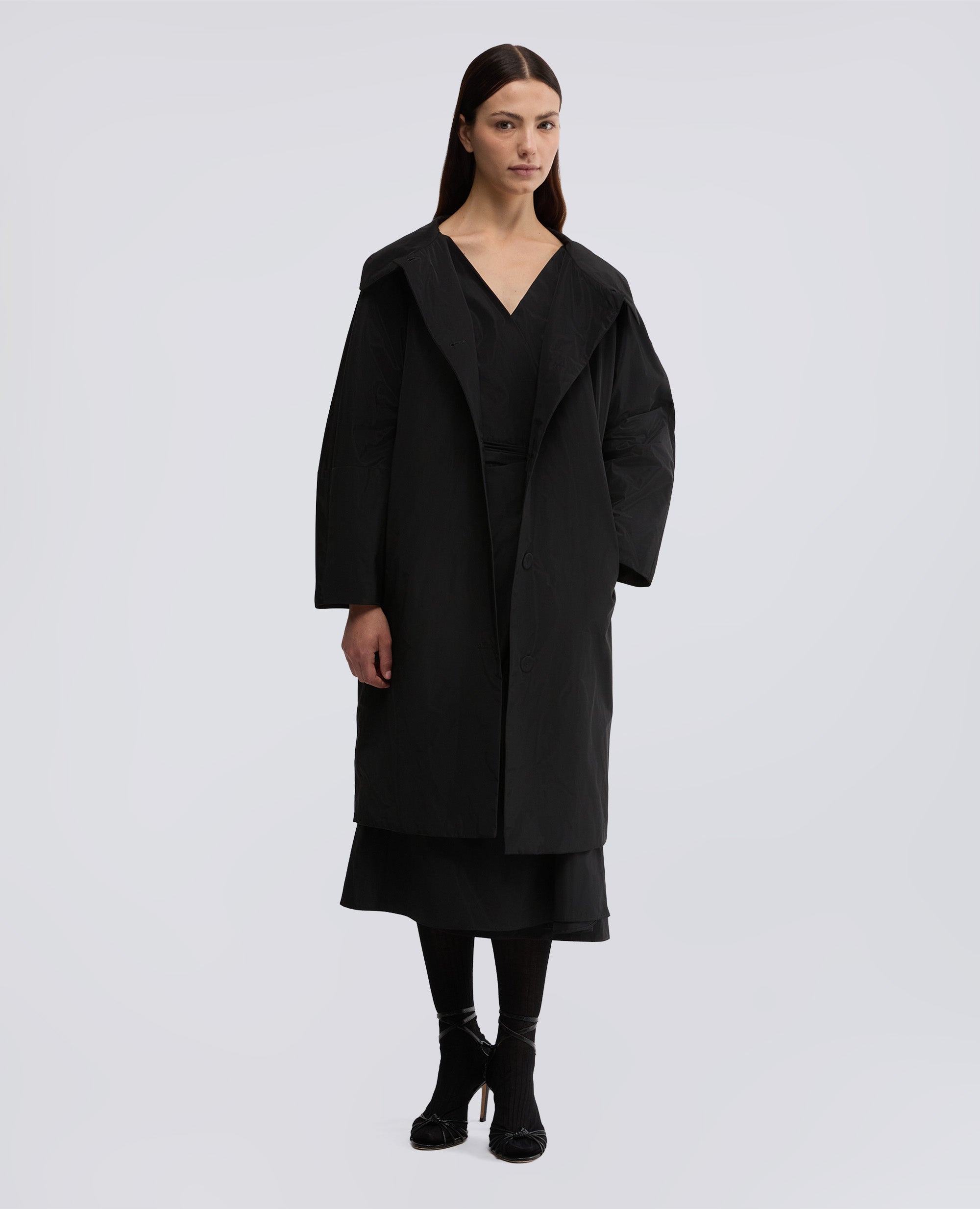 CAPPOTTO IMBOTTITO IN OVATTA-NERO-BLACK-NEGRO-SCHWARZ-NOIR