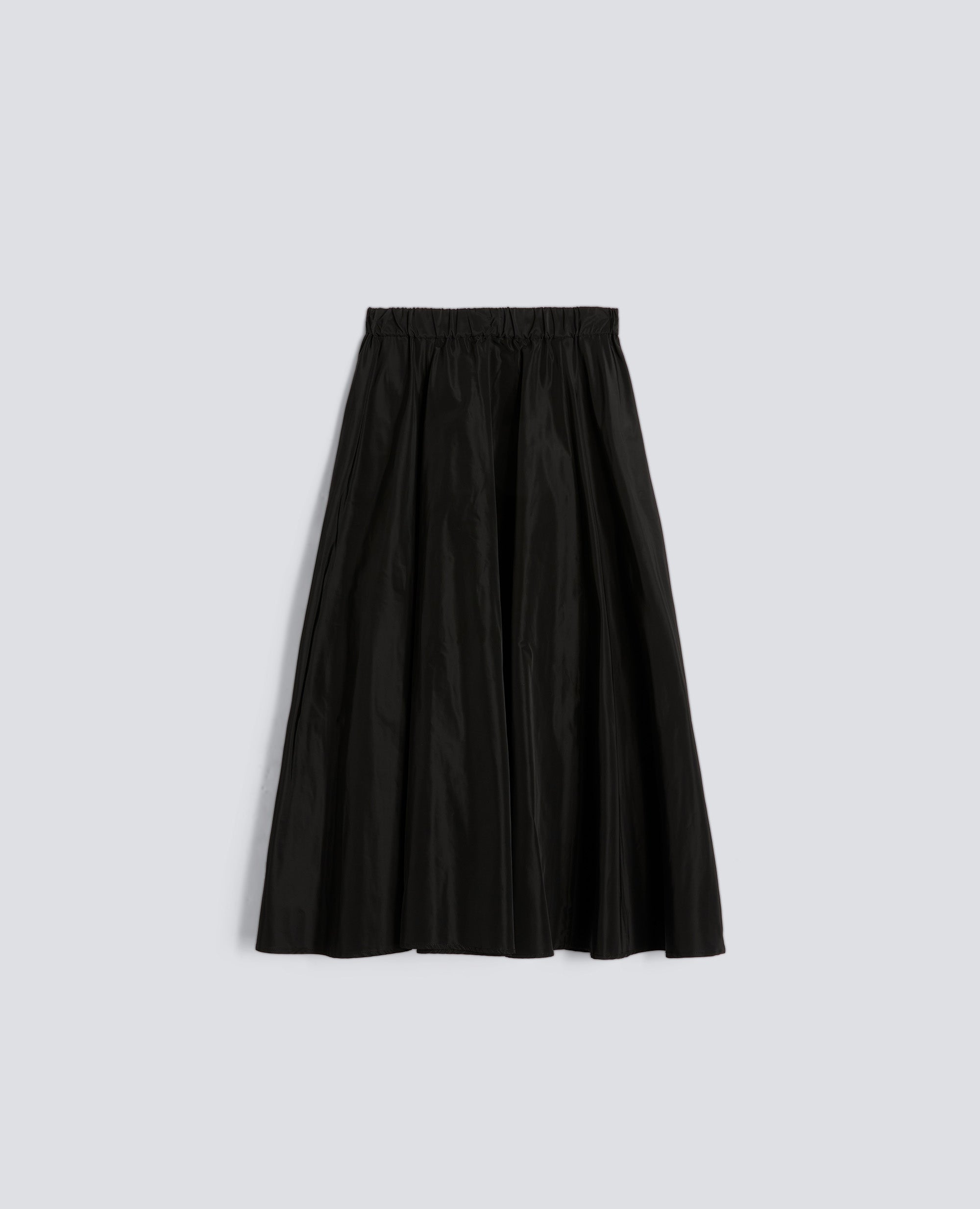 GONNA MIDI CON PIEGHE-NERO-BLACK-NEGRO-SCHWARZ-NOIR