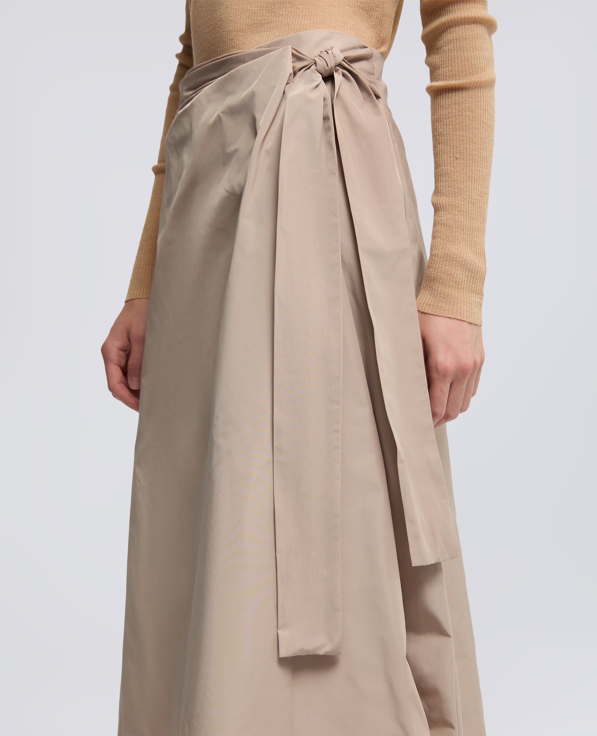 GONNA A PORTAFOGLIO IN TESSUTO TECNICO-BEIGE-BEIGE-BEIS-BEIGE-BEIGE