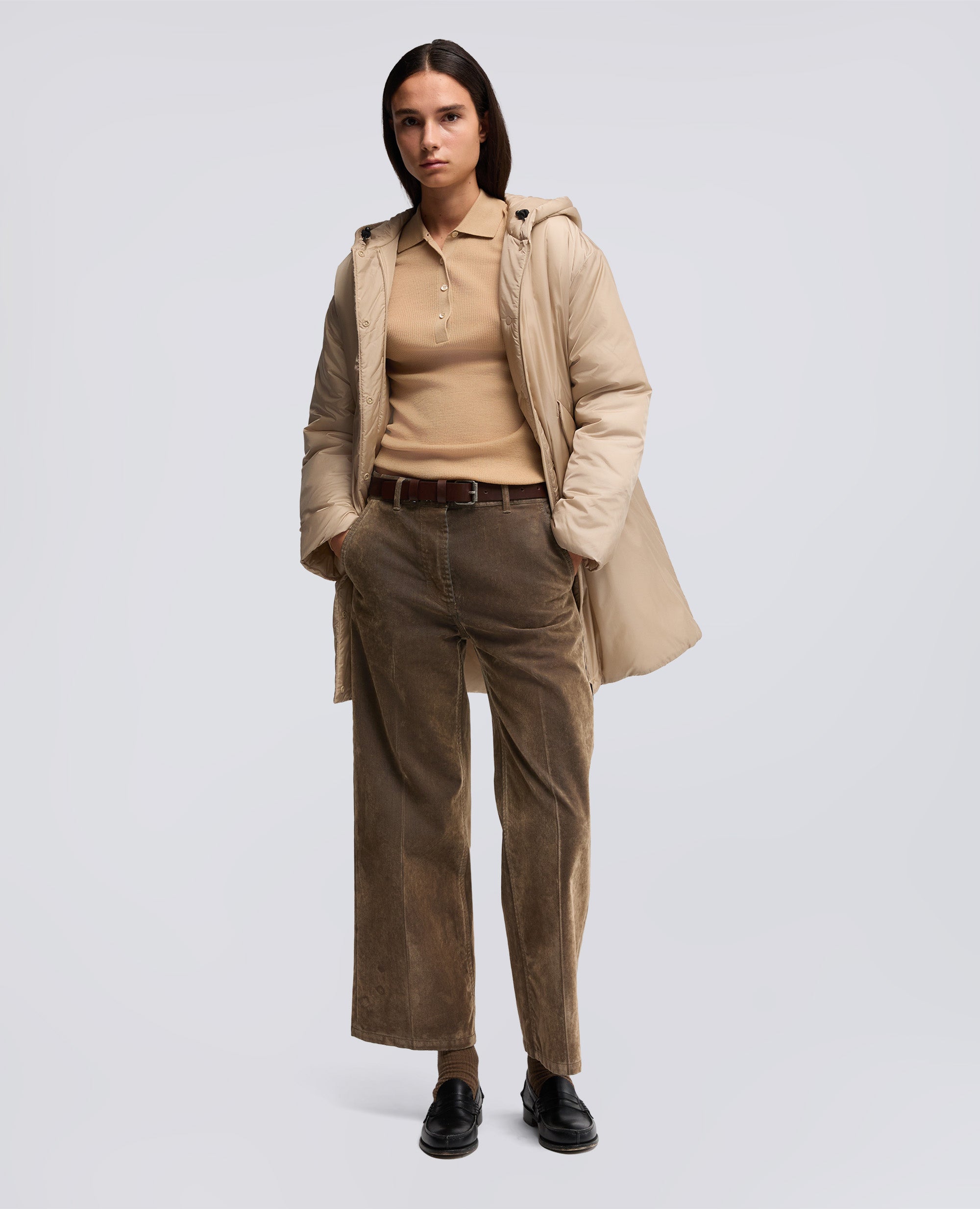 PARKA AMERICANO IN NYLON-BEIGE-BEIGE-BEIS-BEIGE-BEIGE