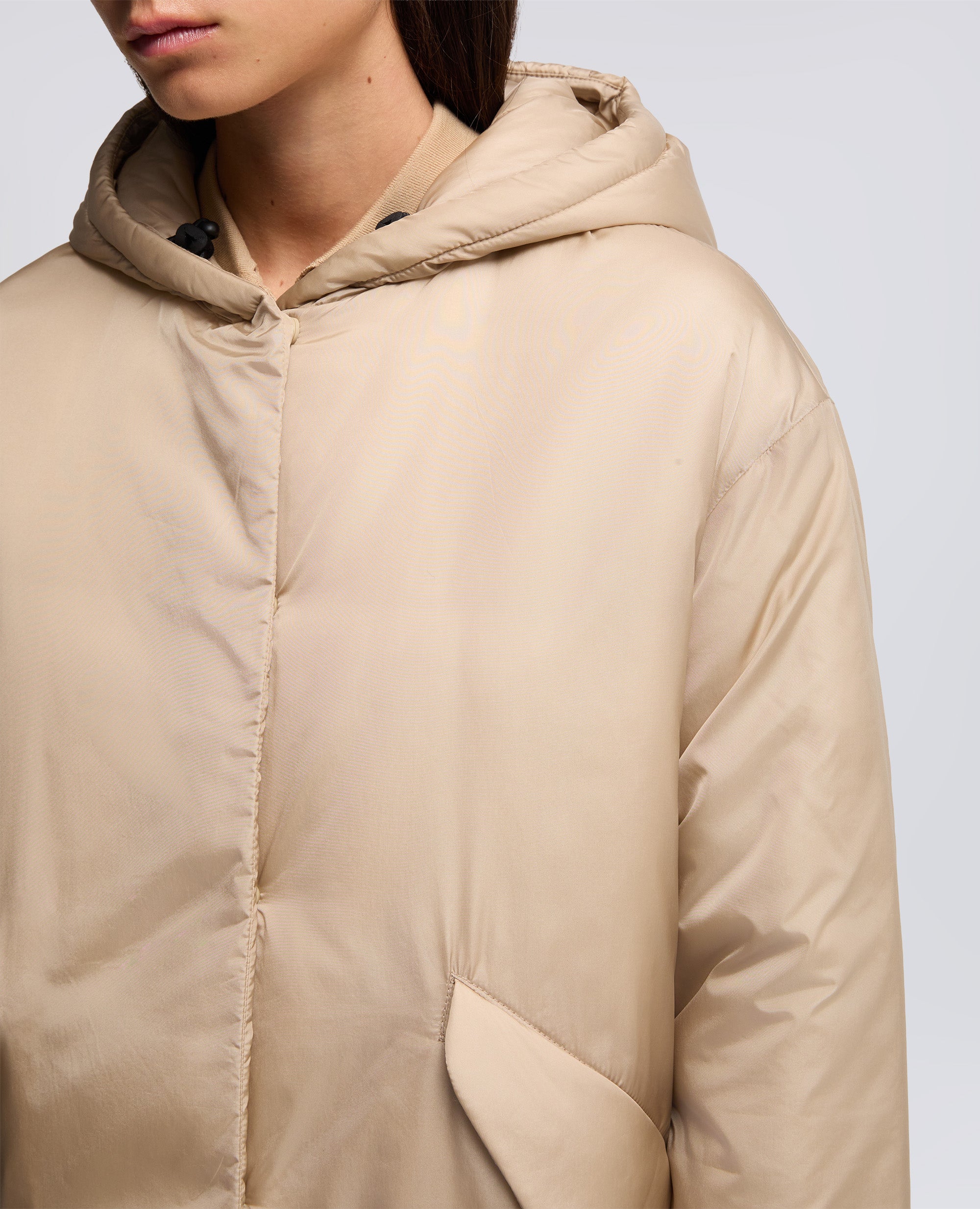 PARKA AMERICANO IN NYLON-BEIGE-BEIGE-BEIS-BEIGE-BEIGE