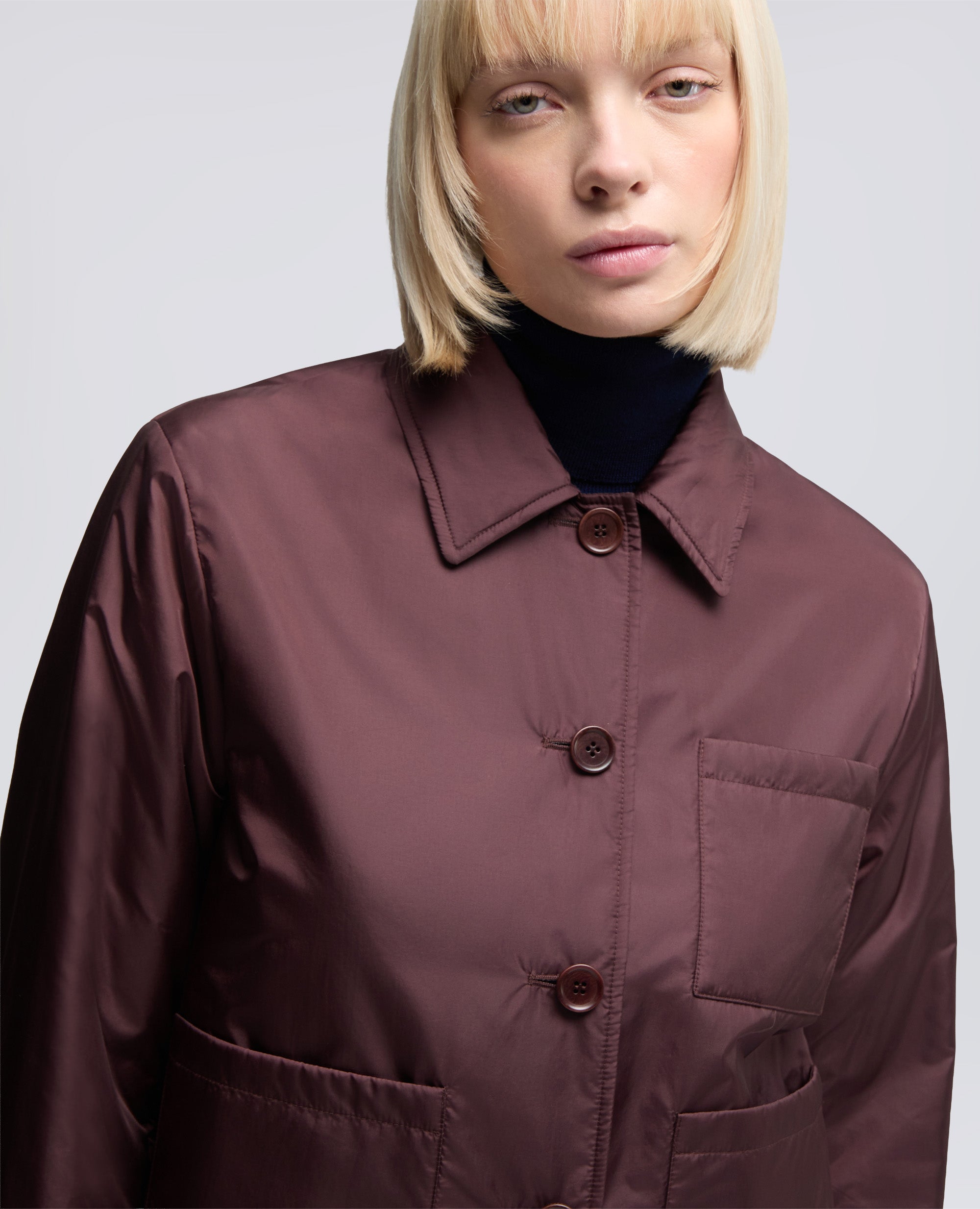 GIACCA IN NYLON-BORDEAUX-BURGUNDY-BURDEOS-BURGUNDERROT-BORDEAUX