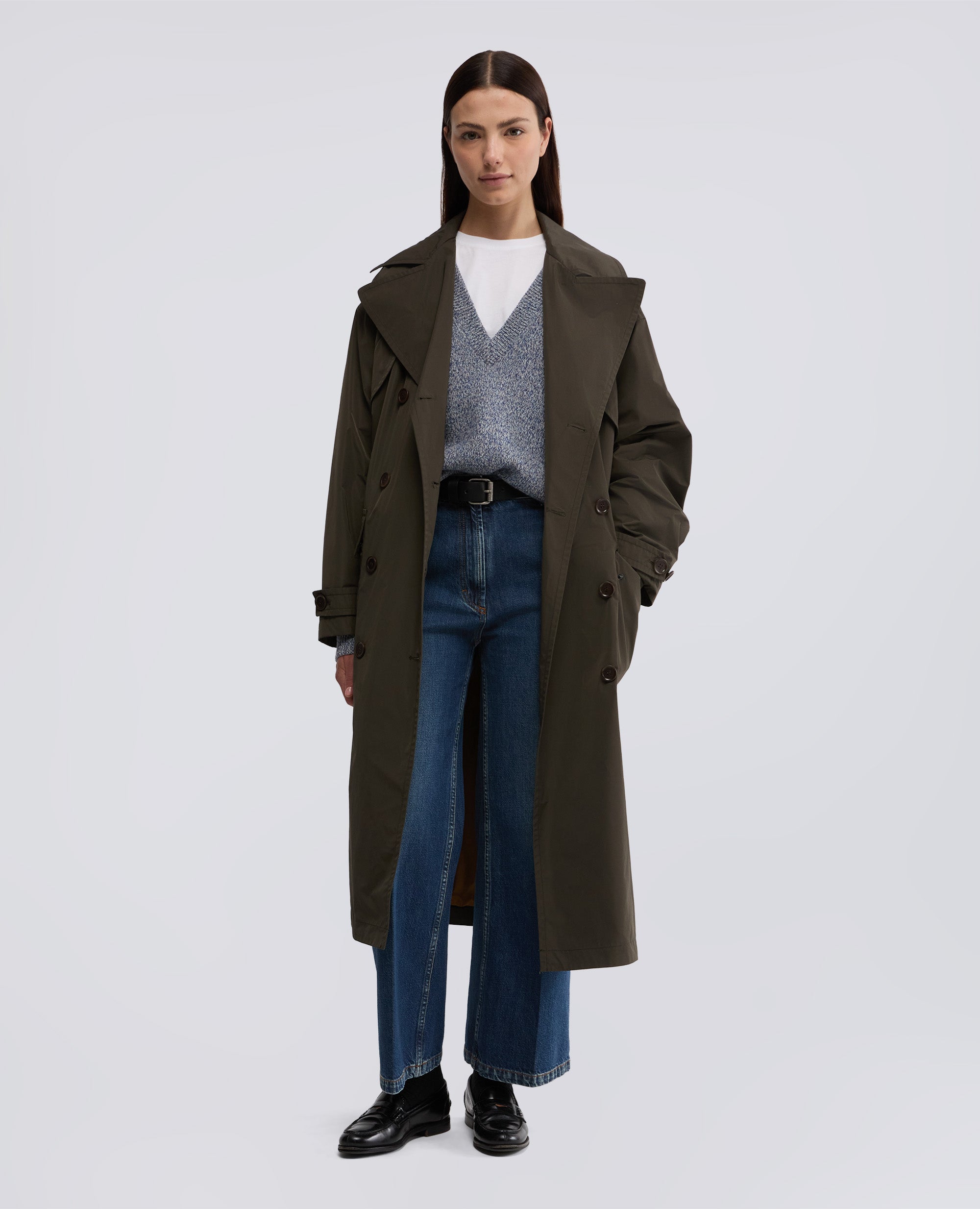 TRENCH SCOTCH IN TAFFETA IMPERMEABILE-MILITARE-MILITARY-MILITAR-MILITAR-MILITAIRE