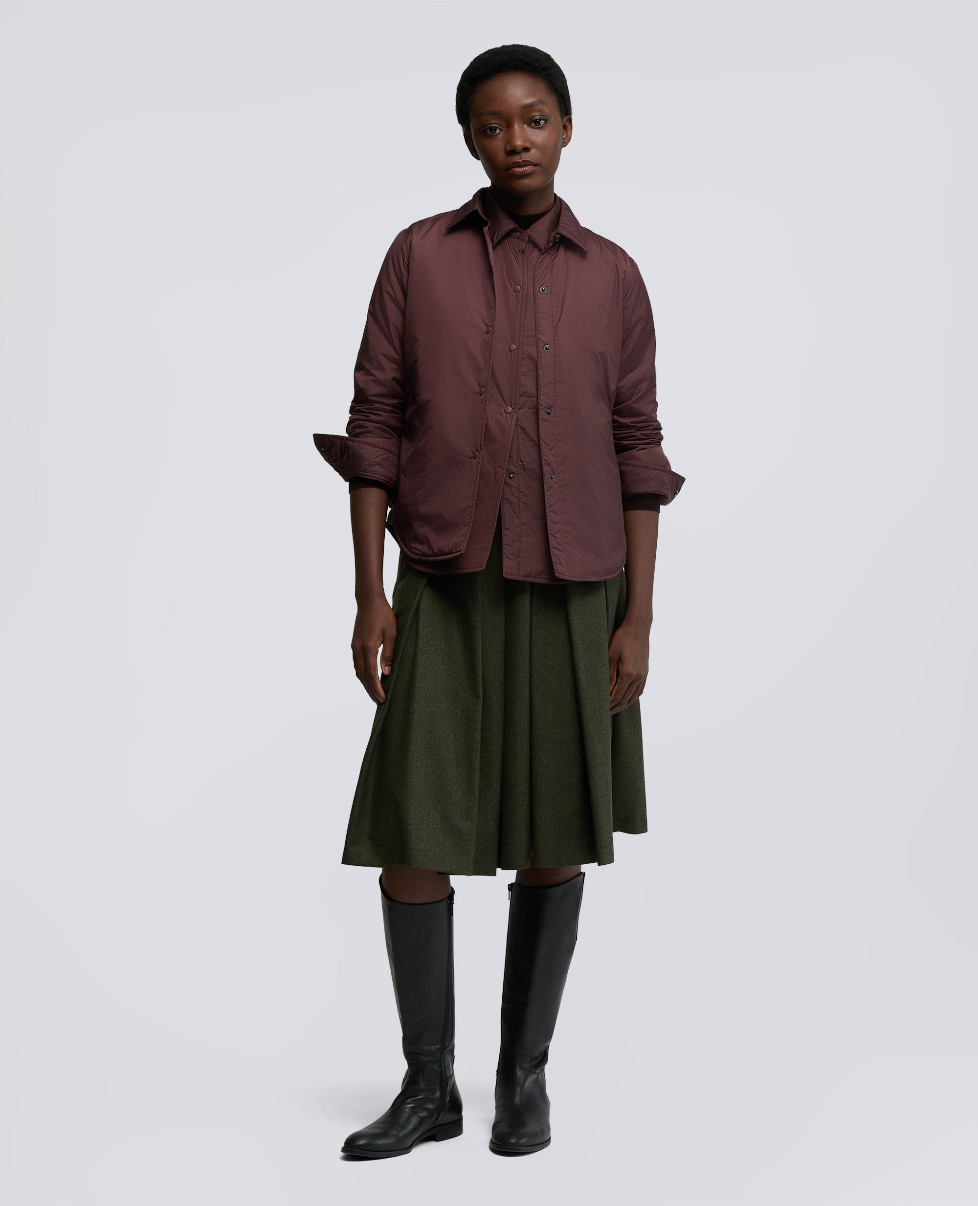 OVERSHIRT GLUE IN NYLON IMBOTTITA-BORDEAUX-BURGUNDY-BURDEOS-BURGUNDERROT-BORDEAUX