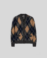 CARDIGAN IN LANA SHETLAND GARZATA-GRIGIO-GREY-GRIS-GRAU-GRIS