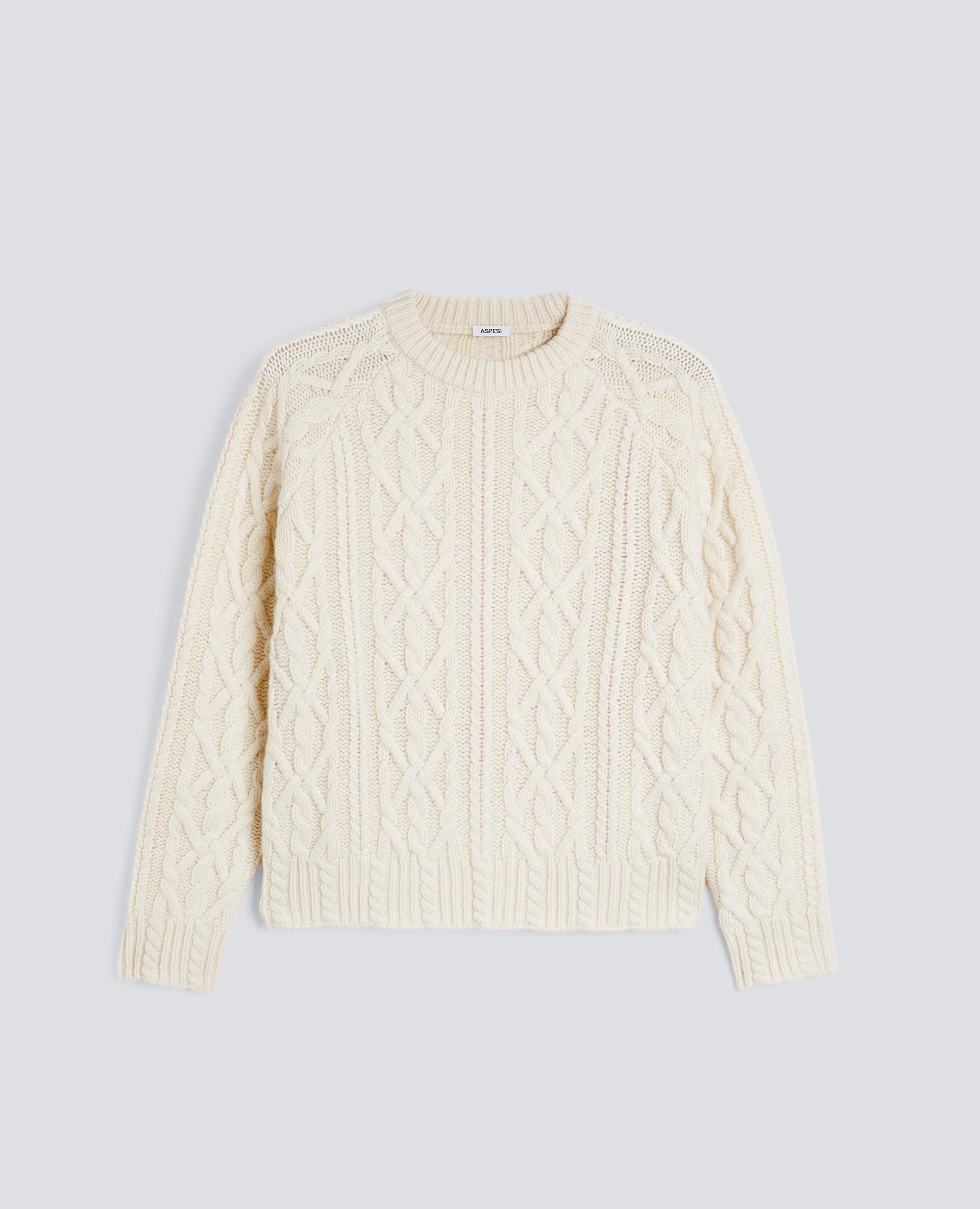 MAGLIA GIROCOLLO IN LANA-NATURALE-NATURAL-NATURAL-NATURLICH-NATUREL