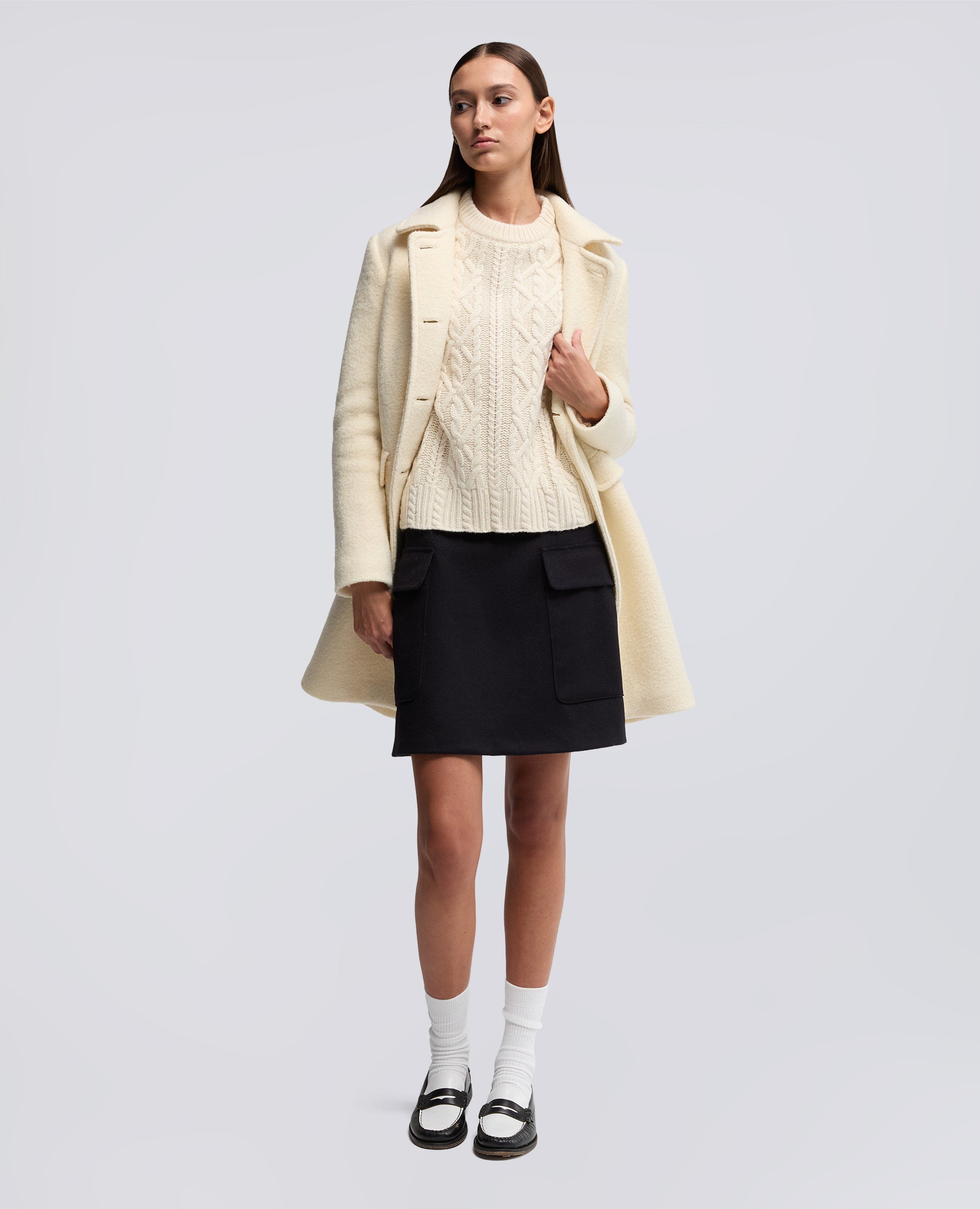 MAGLIA GIROCOLLO IN LANA-NATURALE-NATURAL-NATURAL-NATURLICH-NATUREL