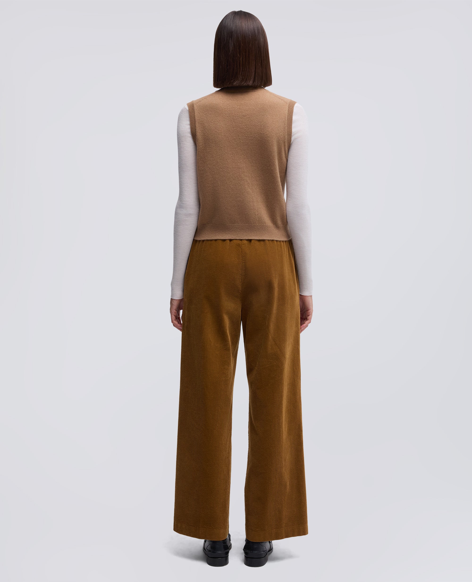 GILET IN LANA CASHMERE-CAMMELLO-CAMEL-CAMELLO-KAMEL-CAMEL