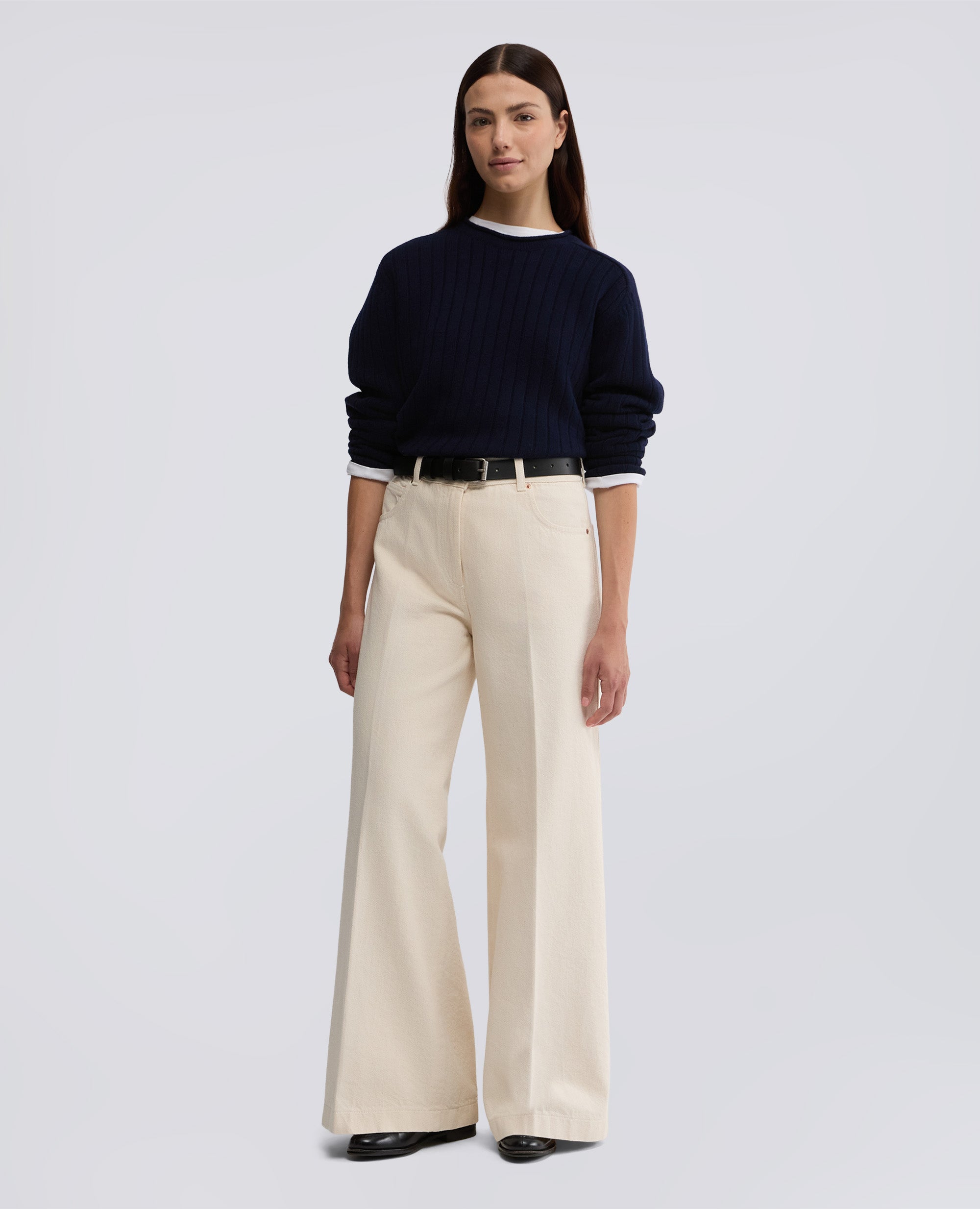 MAGLIA GIROCOLLO IN LANA SUPER GEELONG-BLU NERO-BLU NERO-BLU NERO-BLU NERO-BLU NERO