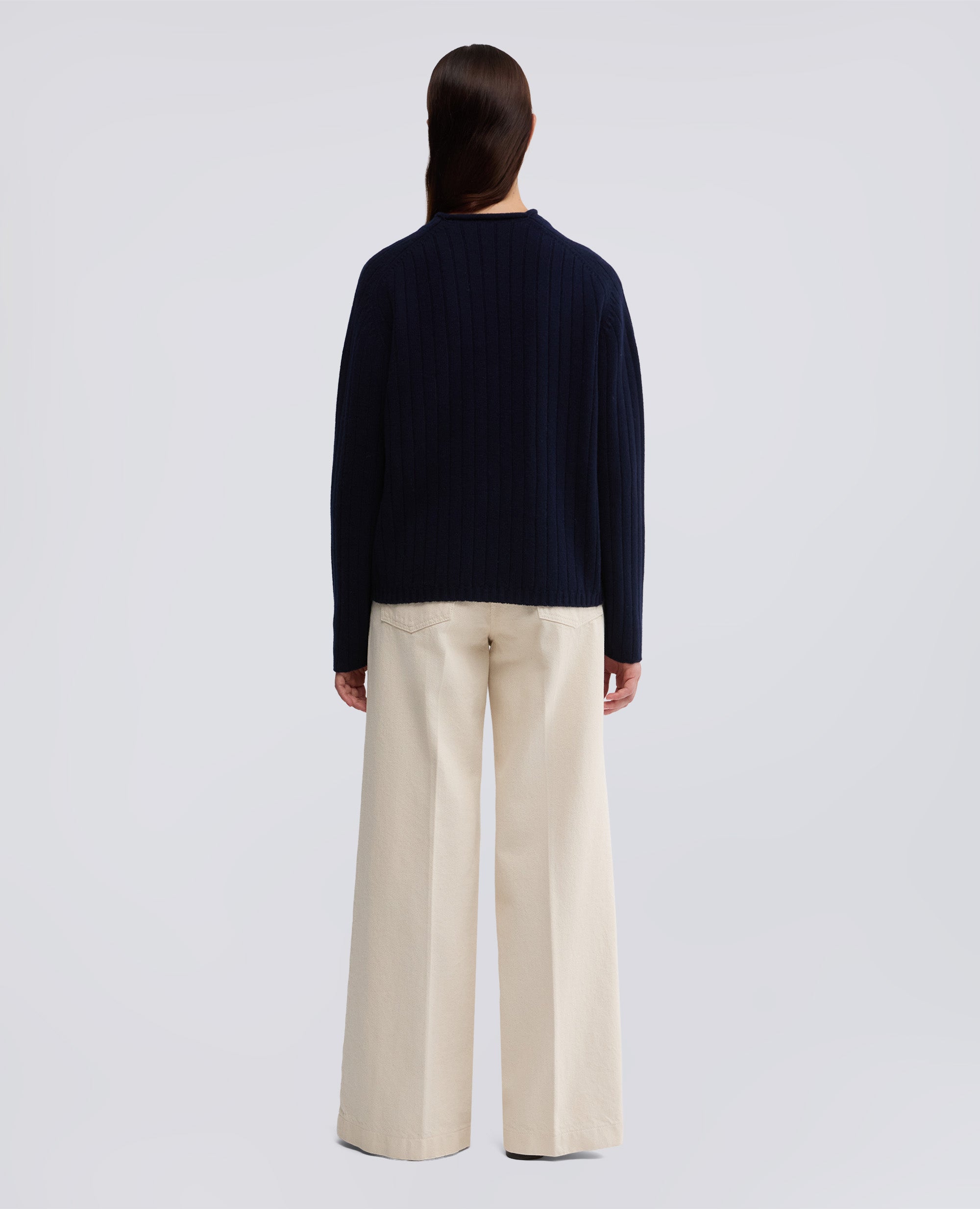 MAGLIA GIROCOLLO IN LANA SUPER GEELONG-BLU NERO-BLU NERO-BLU NERO-BLU NERO-BLU NERO