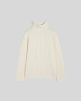 MAGLIA DOLCEVITA IN LANA SUPER GEELONG-BIANCO-WHITE-BLANCO-WEISS-BLANC