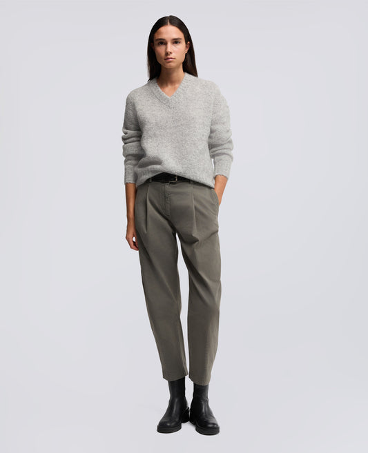 MAGLIA IN MISTO LANA MOHAIR-GRIGIO-GREY-GRIS-GRAU-GRIS