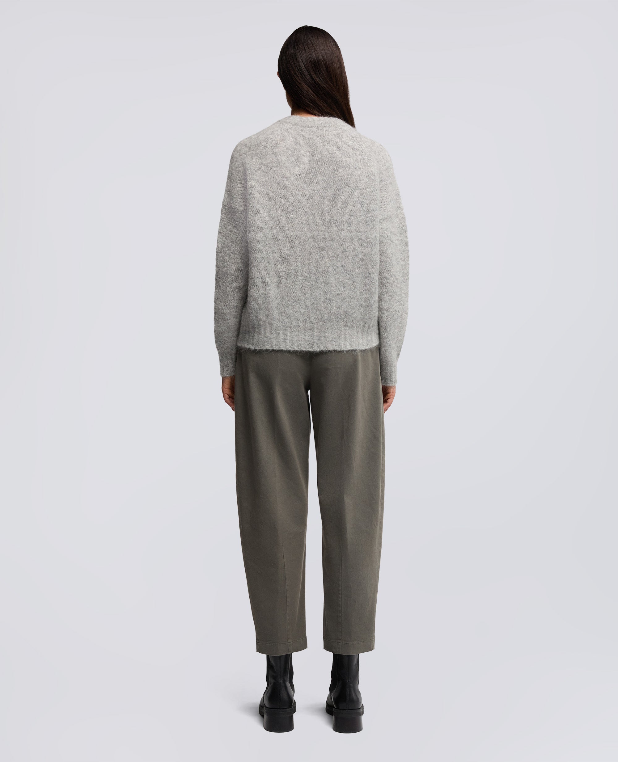 MAGLIA IN MISTO LANA MOHAIR-GRIGIO-GREY-GRIS-GRAU-GRIS