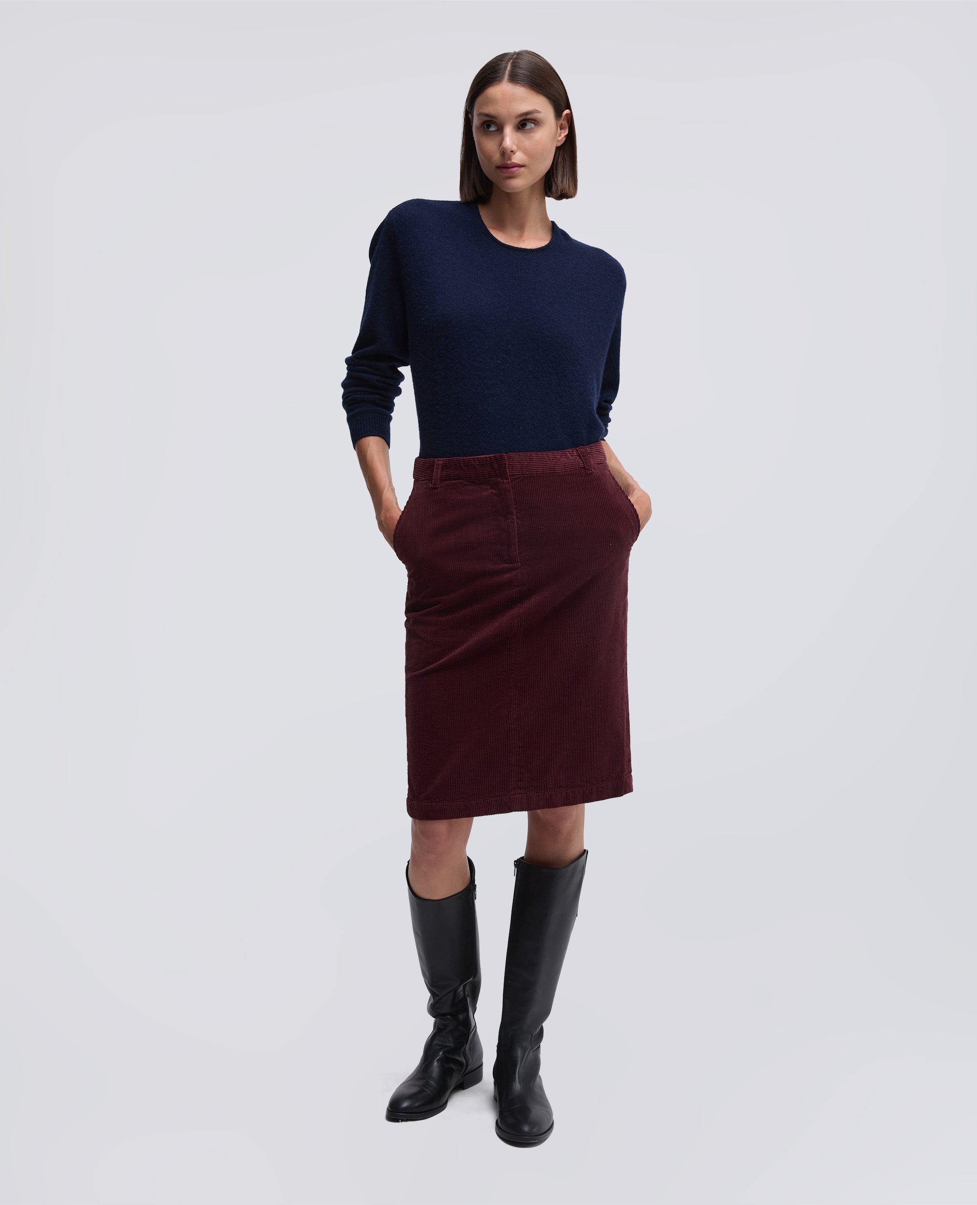 MAGLIA IN MISTO LANA-BLU NAVY-NAVY BLUE-AZUL MARINO-MARINEBLAU-BLEU MARINE