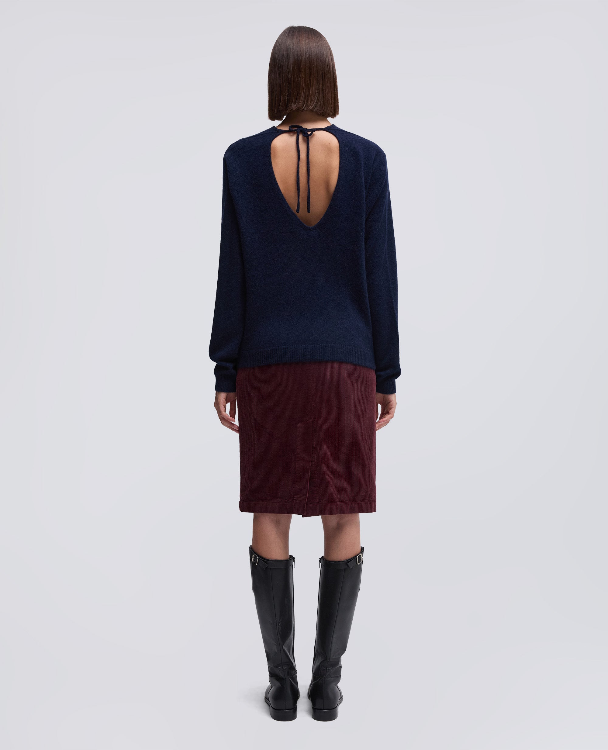 MAGLIA IN MISTO LANA-BLU NAVY-NAVY BLUE-AZUL MARINO-MARINEBLAU-BLEU MARINE