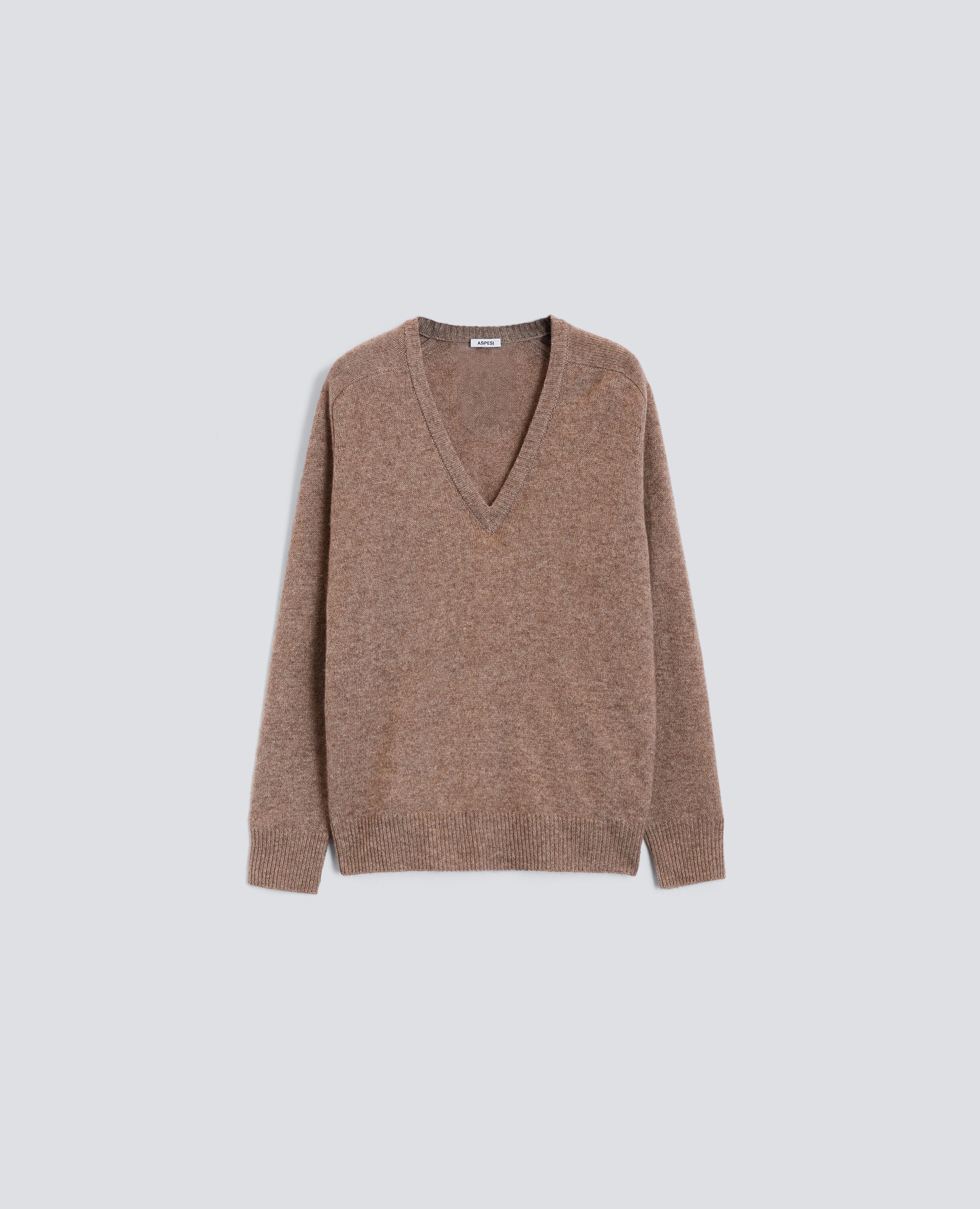 MAGLIA IN MISTO LANA CON SCOLLO A V-TORTORA-DOVE GREY-T¢RTOLA-TAUBENGRAU-TOURTERELLE