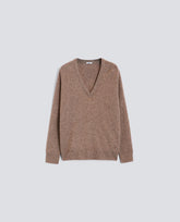 MAGLIA IN MISTO LANA CON SCOLLO A V-TORTORA-DOVE GREY-T¢RTOLA-TAUBENGRAU-TOURTERELLE