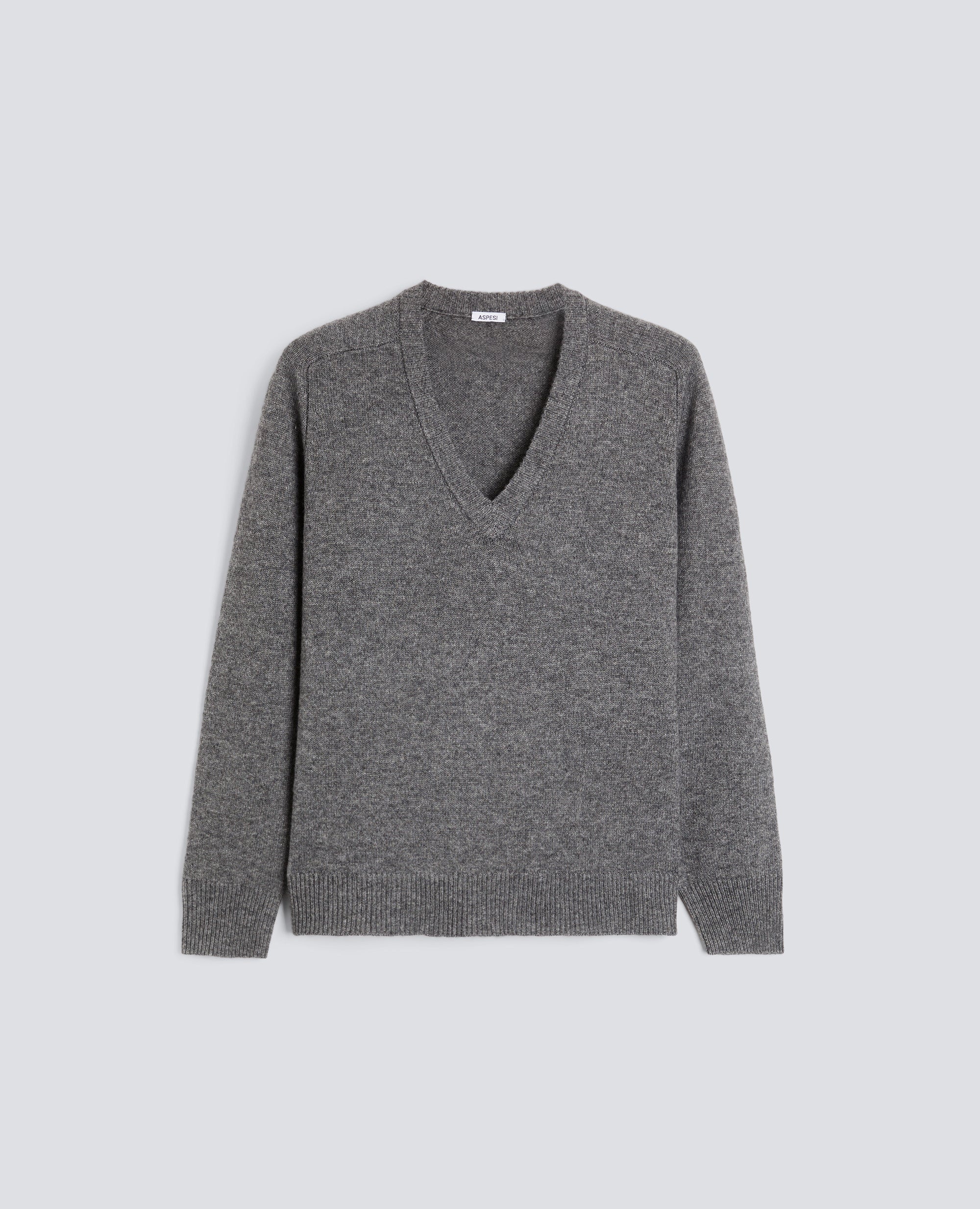 MAGLIA IN MISTO LANA CON SCOLLO A V-MELANGE-MELANGE-MELANGE-MELANGE-MELANGE