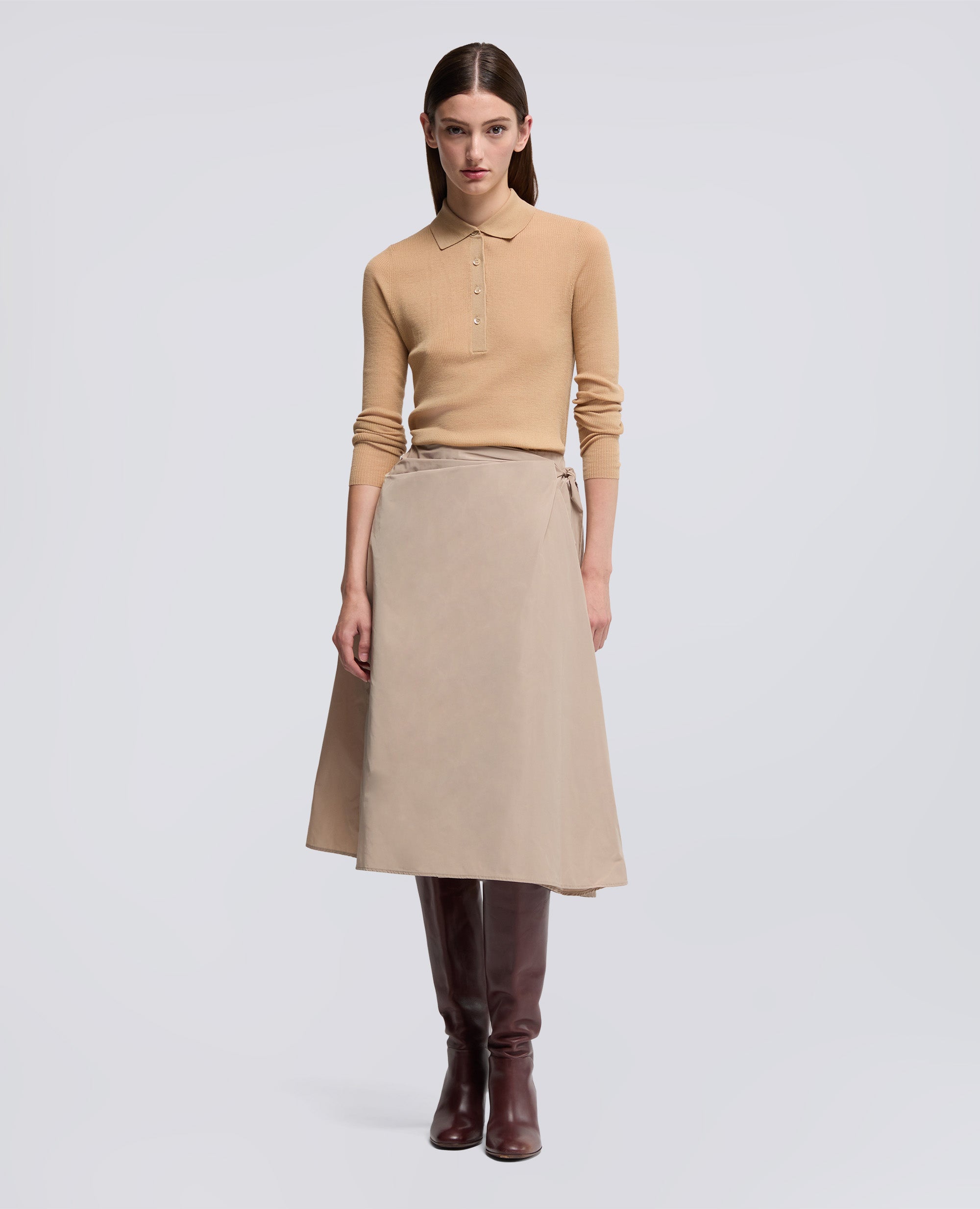 POLO IN LANA MERINO-CAMMELLO-CAMEL-CAMELLO-KAMEL-CAMEL