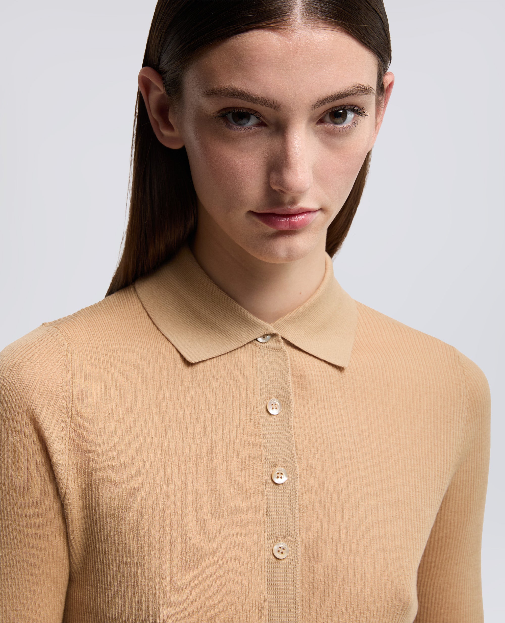 POLO IN LANA MERINO-CAMMELLO-CAMEL-CAMELLO-KAMEL-CAMEL