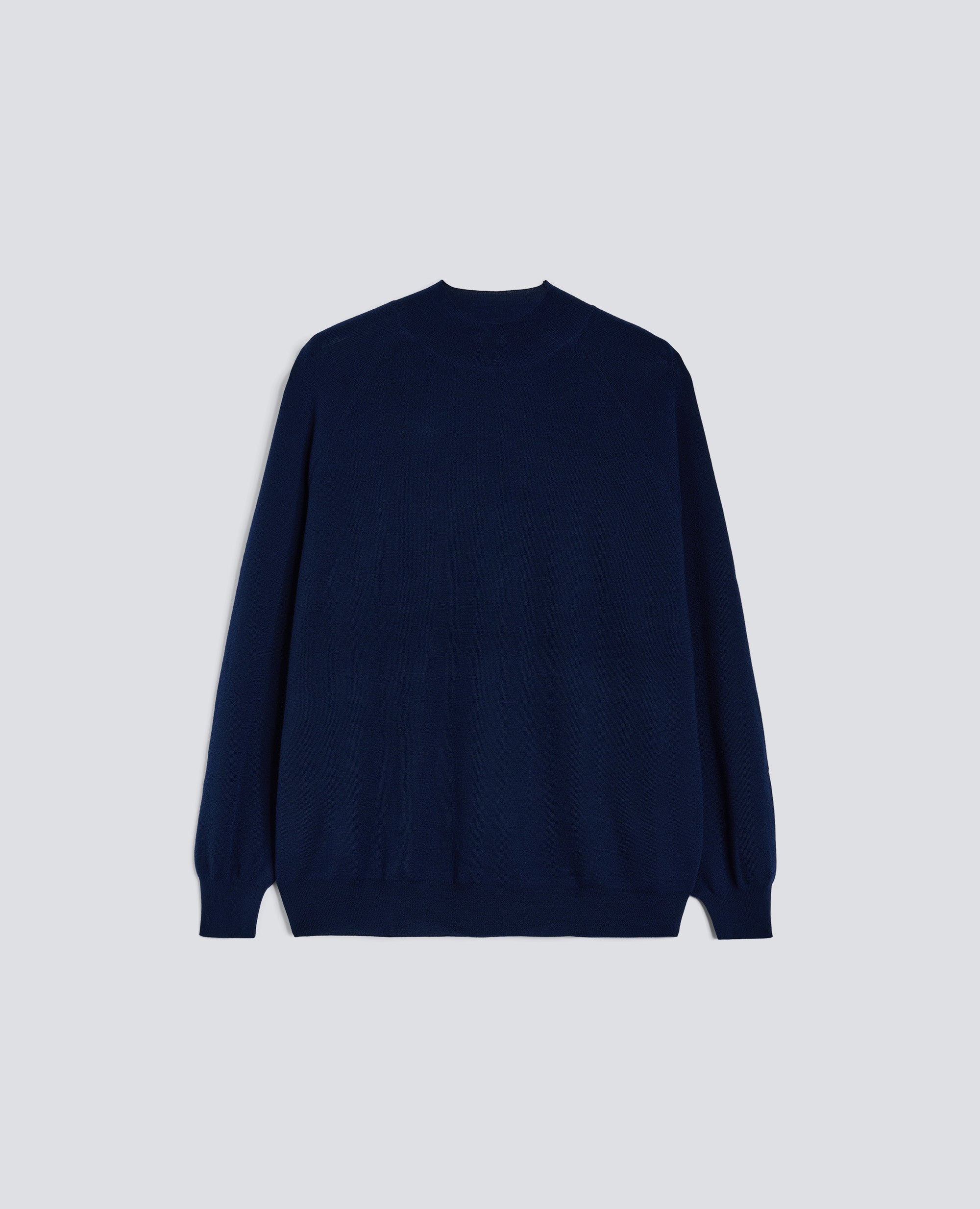 MAGLIA DOLCEVITA IN LANA MERINO-BLU-BLUE-AZUL-BLAU-BLEU