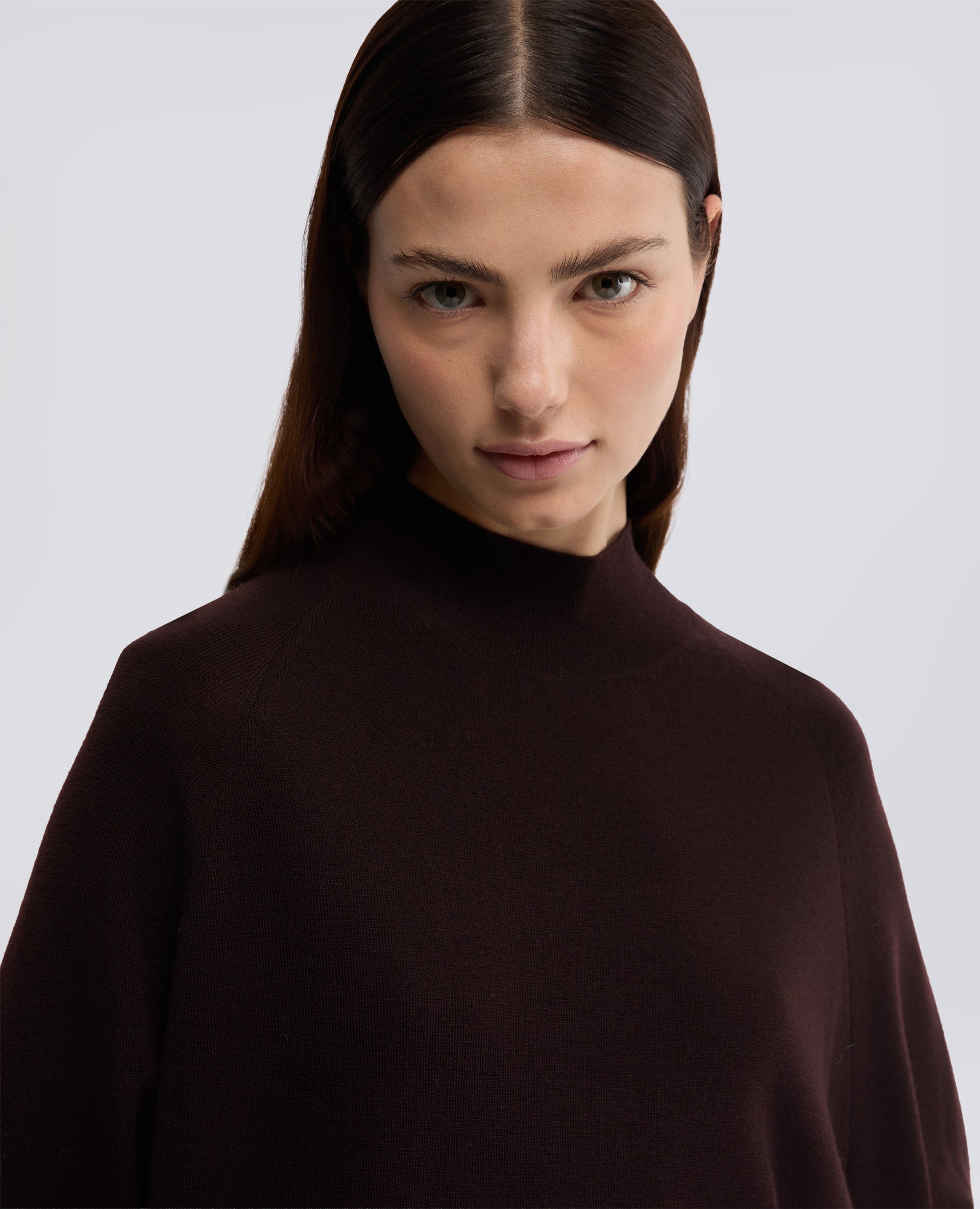 MAGLIA DOLCEVITA IN LANA MERINO-MARRONE-BROWN-MARR¢N-BRAUN-MARRON