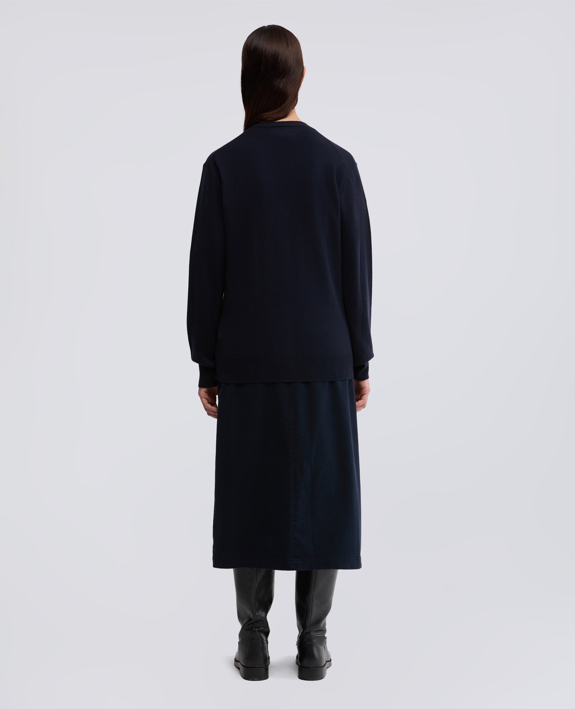 CARDIGAN IN LANA E CASHMERE-NAVY-NAVY-AZUL MARINO-NAVY-NAVY