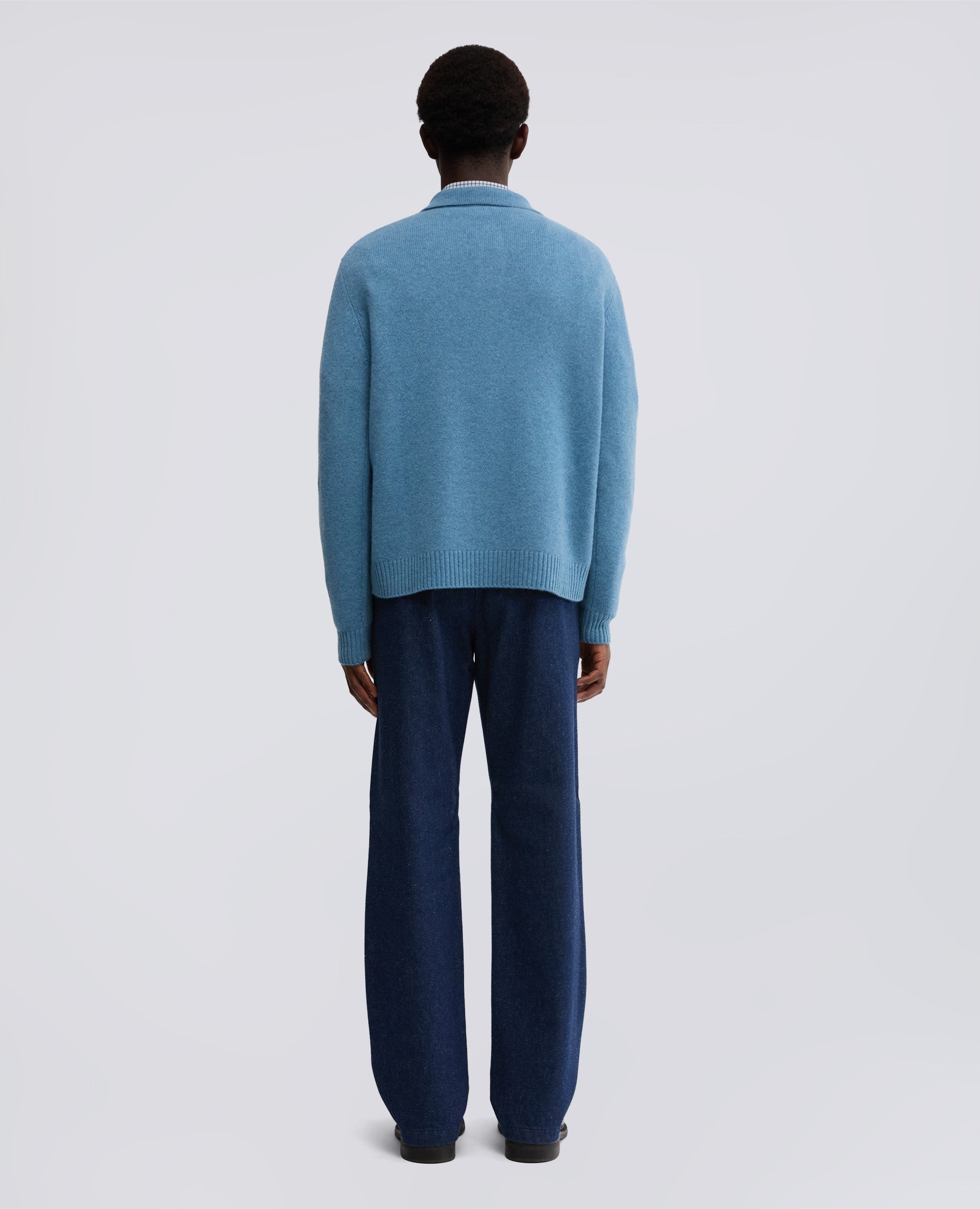 POLO IN CASHMERE-AZZURRO-SKY BLUE-AZUL CLARO-HIMMELBLAU-BLEU CIEL