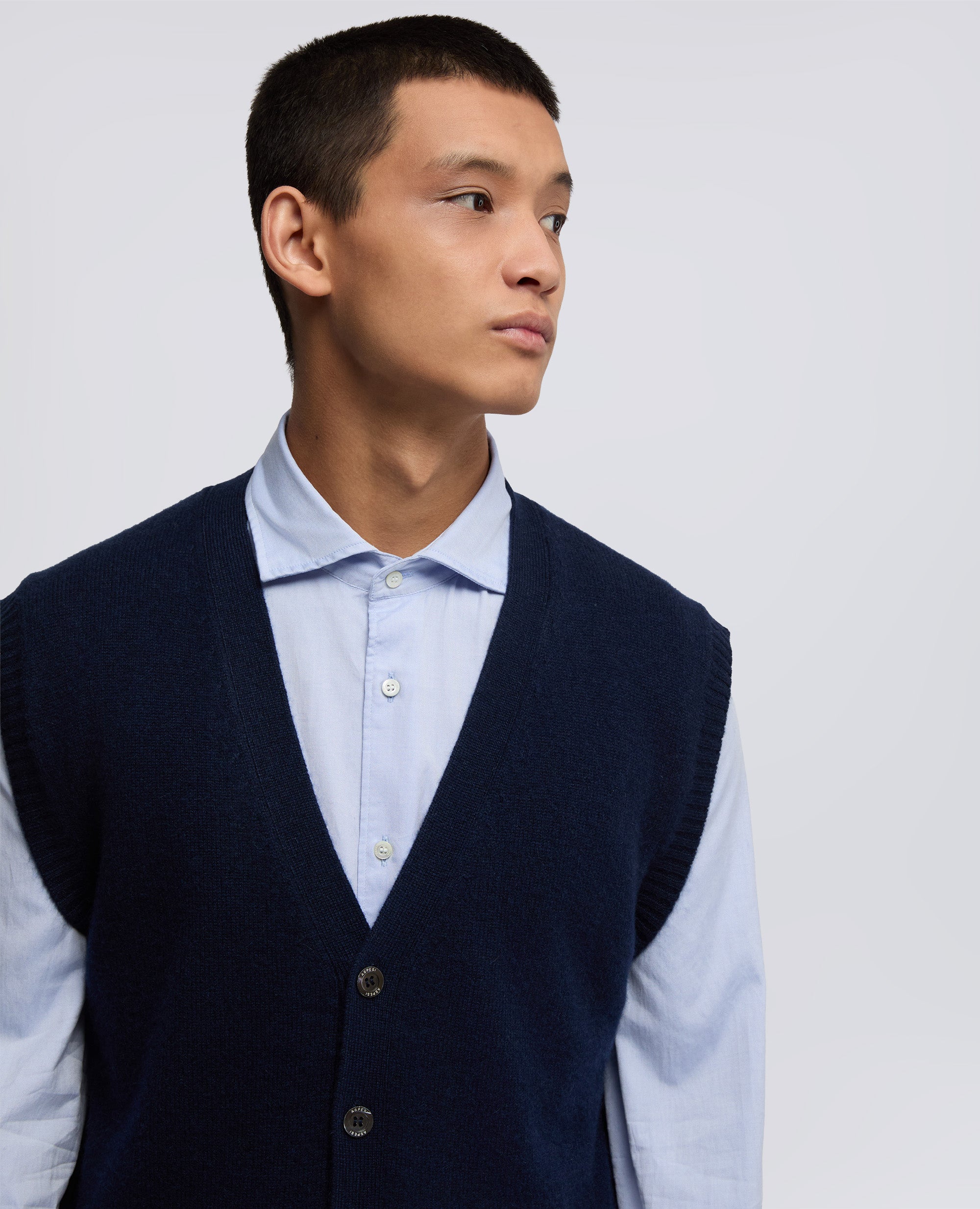 GILET IN CASHMERE-NAVY-NAVY-AZUL MARINO-NAVY-NAVY