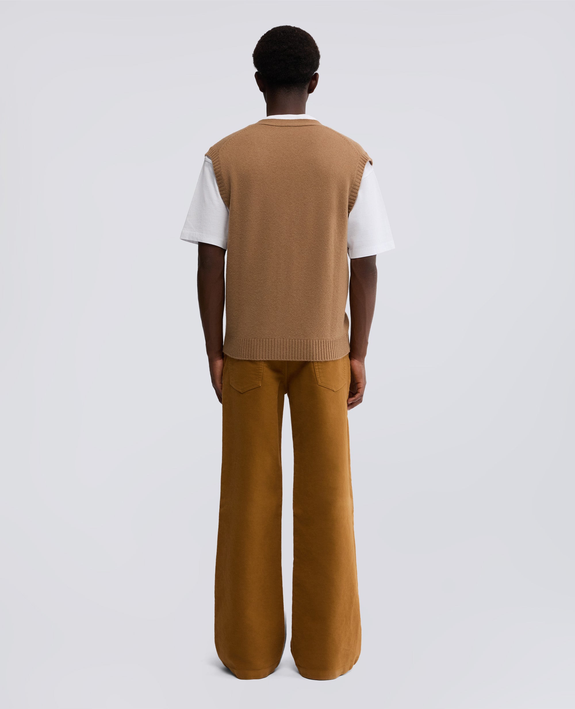 GILET IN CASHMERE-CAMMELLO-CAMEL-CAMELLO-KAMEL-CAMEL