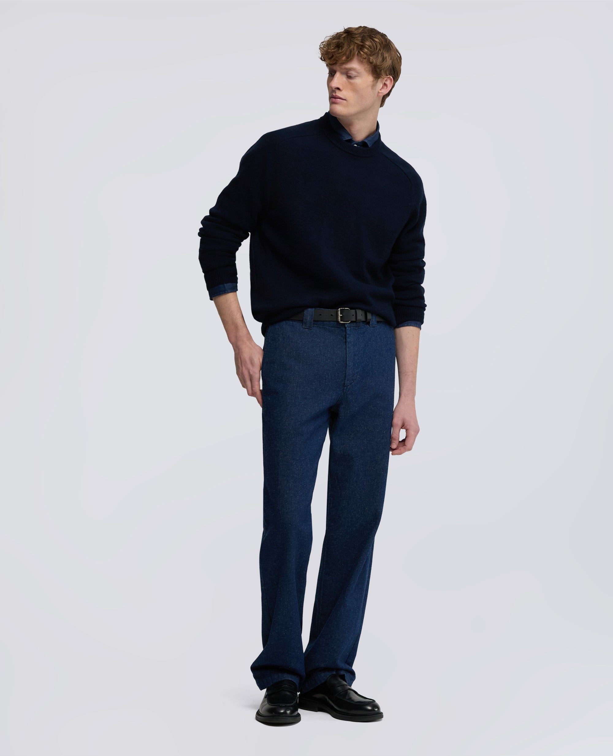 MAGLIA IN LANA E CASHMERE-NAVY-NAVY-AZUL MARINO-NAVY-NAVY