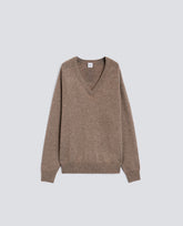 MAGLIA CON SCOLLO A V-TORTORA-DOVE GREY-T¢RTOLA-TAUBENGRAU-TOURTERELLE