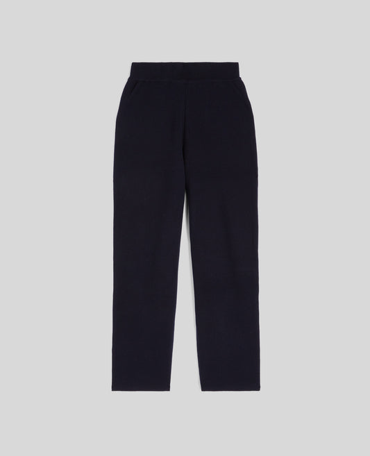 PANTALONE IN MISTO LANA E COTONE-BLU NOTTE-MIDNIGHT BLUE-AZUL NOCHE-MITTERNACHTSBLAU-BLEU NOCTURNE