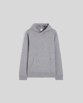 MAGLIA CON CAPPUCCIO IN LANA E COTONE-GRIGIO-GREY-GRIS-GRAU-GRIS