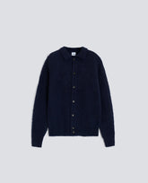 CARDIGAN A CAMICIA IN LANA SHETLAND-NAVY-NAVY-AZUL MARINO-NAVY-NAVY