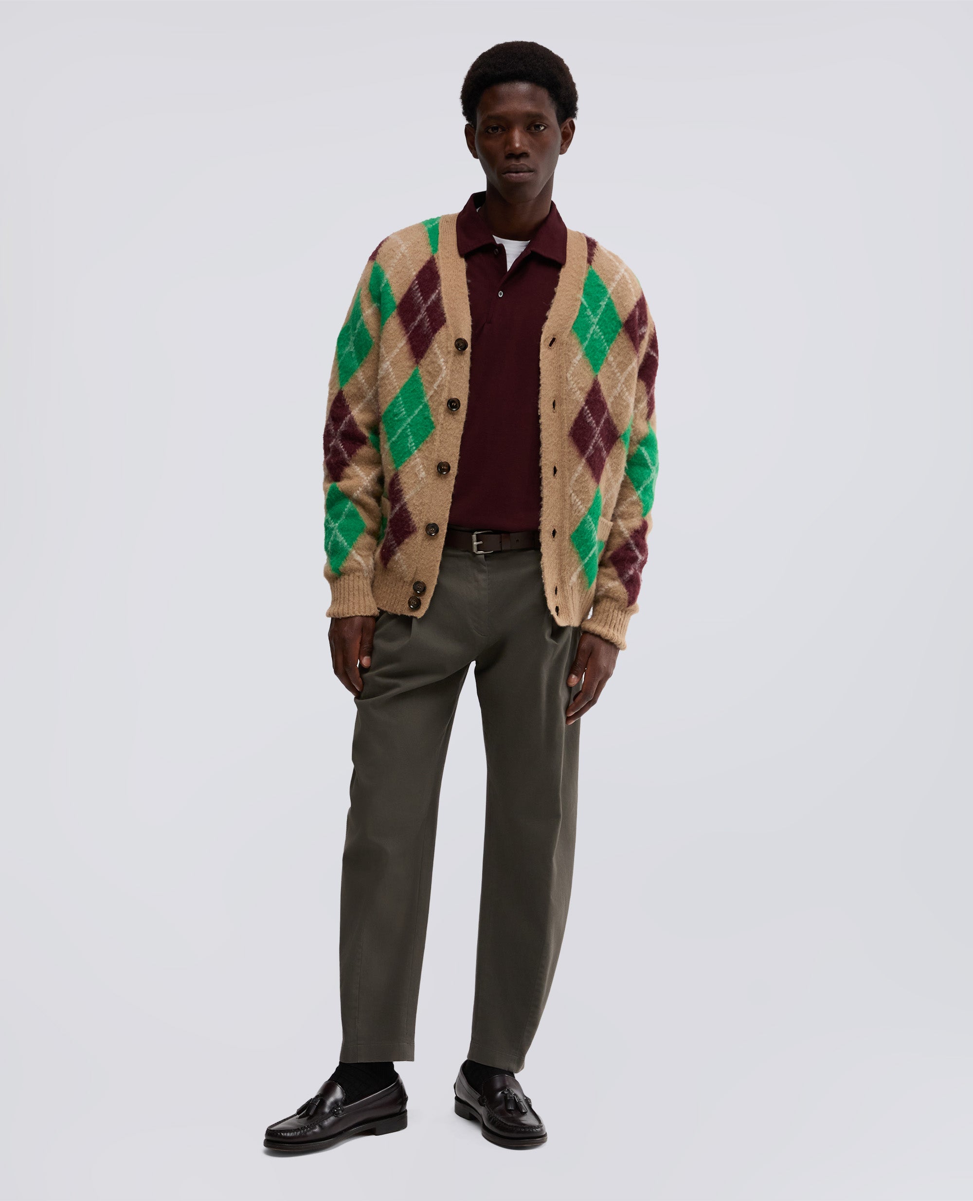 CARDIGAN IN LANA SHETLAND-CAMMELO-CAMMELO-CAMMELO-CAMMELO-CAMMELO