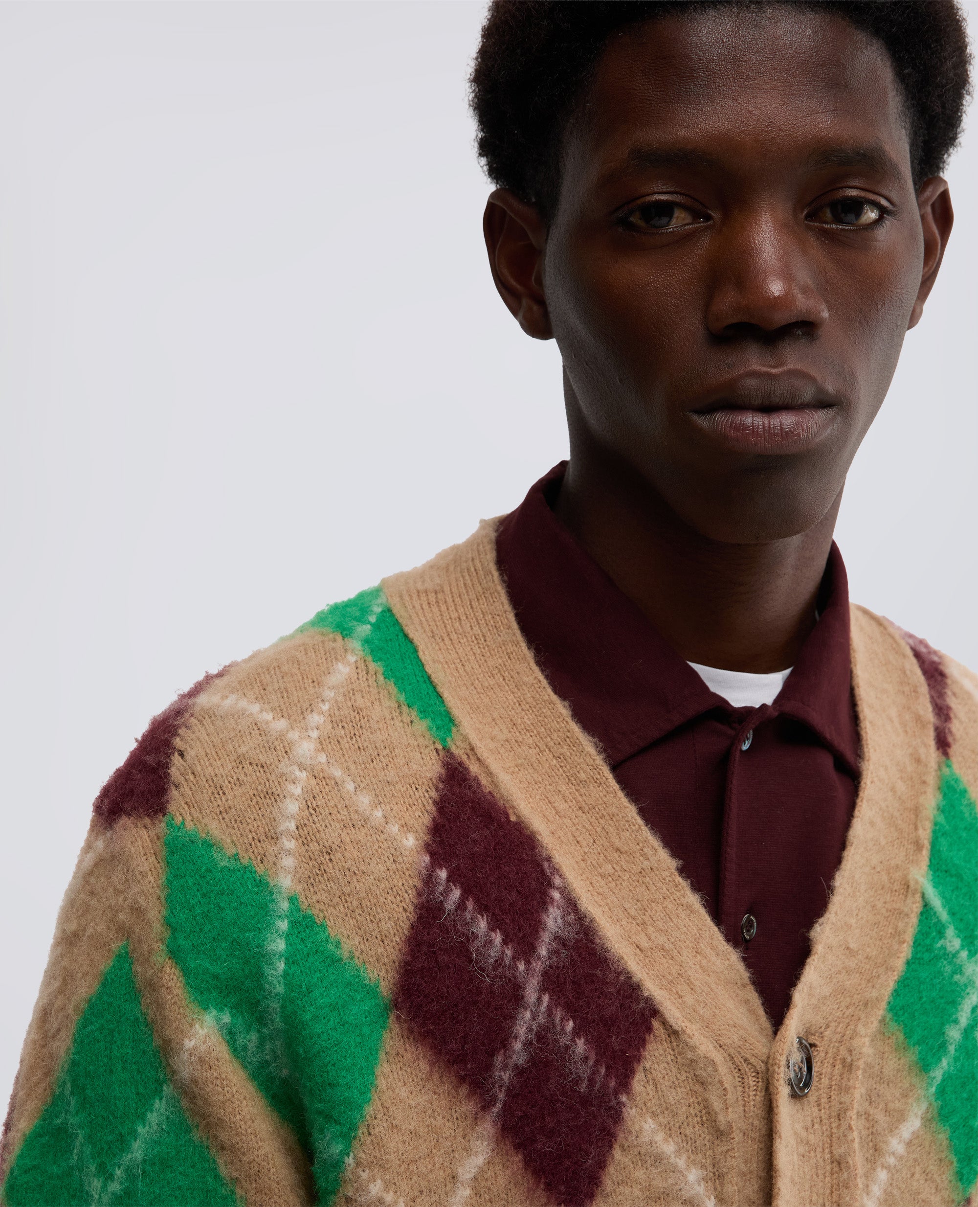 CARDIGAN IN LANA SHETLAND-CAMMELO-CAMMELO-CAMMELO-CAMMELO-CAMMELO