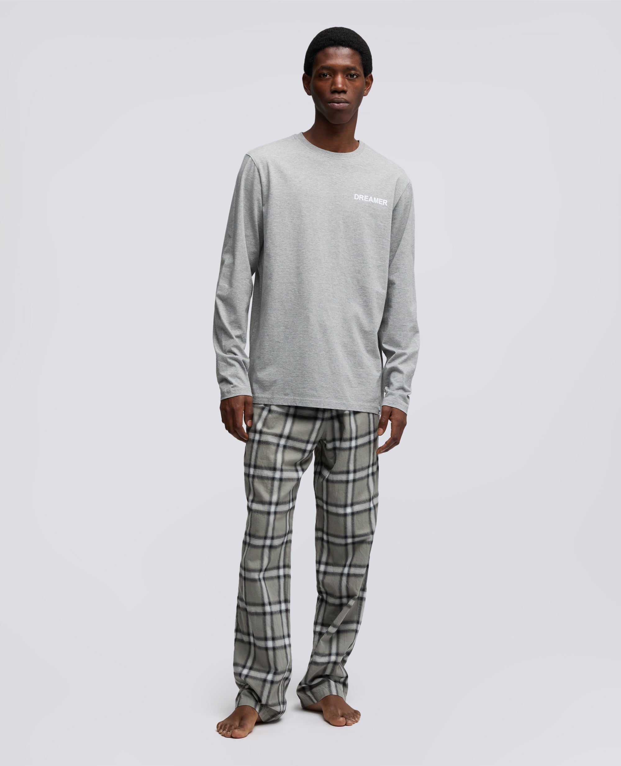 T-SHIRT A MANICHE LUNGHE SILENZIO-GRIGIO-GREY-GRIS-GRAU-GRIS