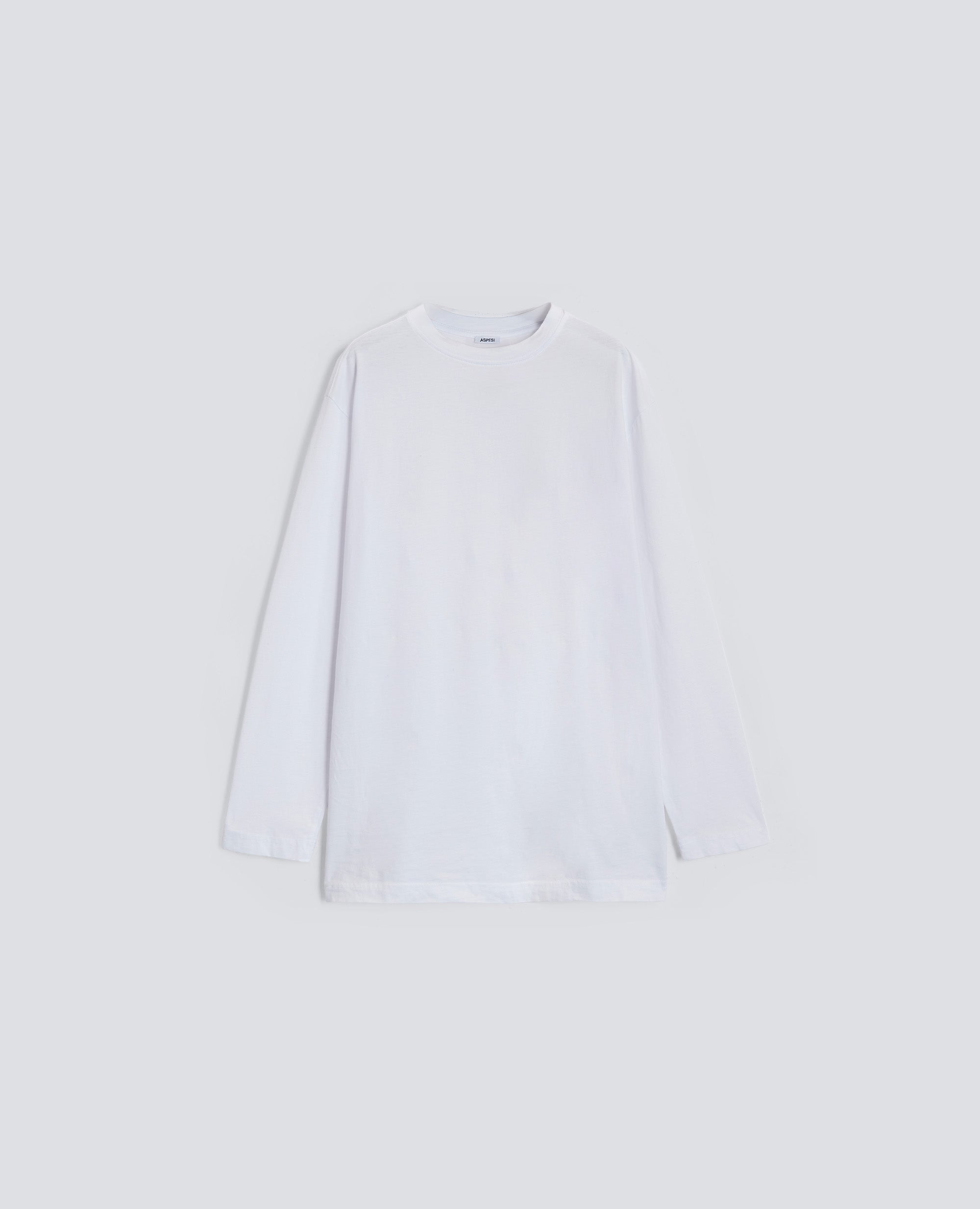 MAGLIA IN JERSEY DI COTONE-BIANCO-WHITE-BLANCO-WEISS-BLANC