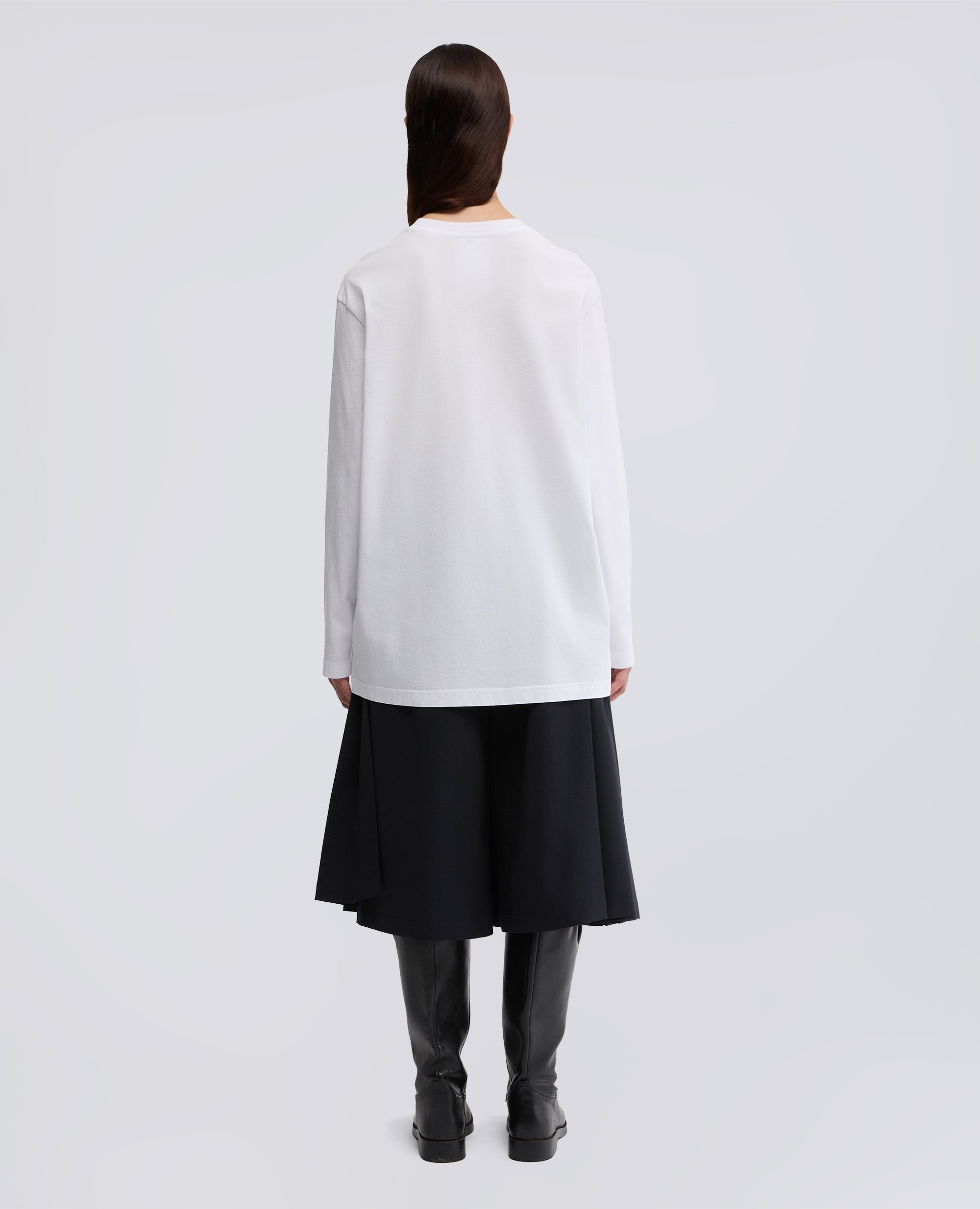 MAGLIA IN JERSEY DI COTONE-BIANCO-WHITE-BLANCO-WEISS-BLANC