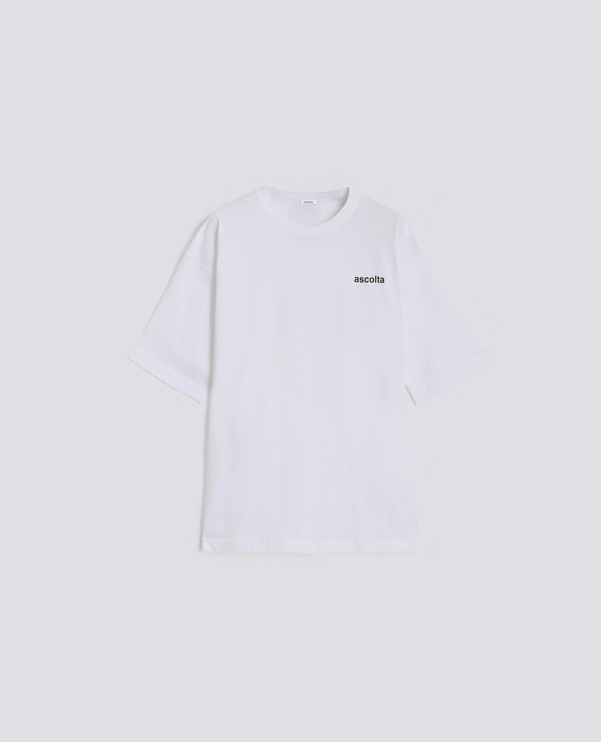 T-SHIRT GIROCOLLO IN JERSEY-BIANCO-WHITE-BLANCO-WEISS-BLANC