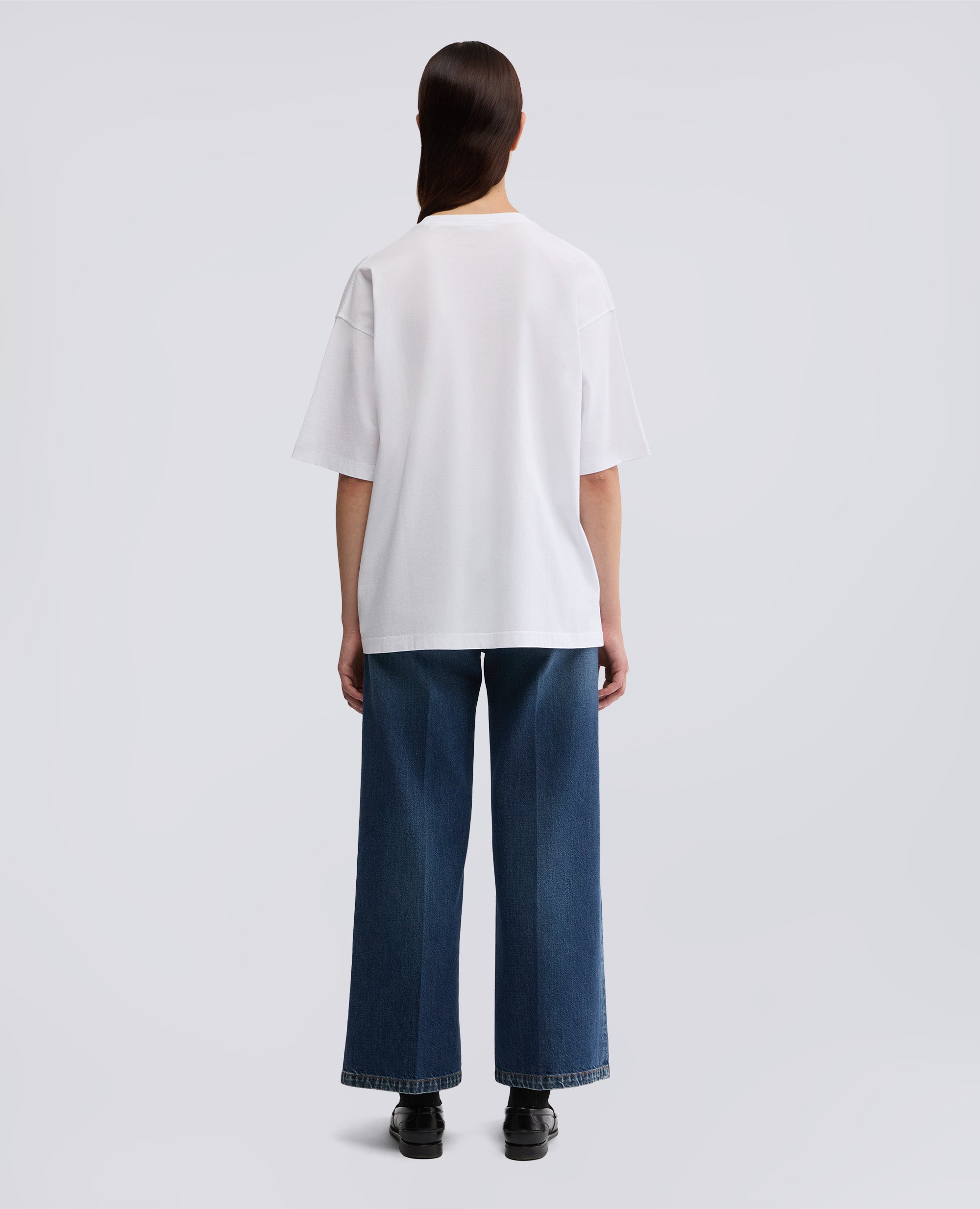 T-SHIRT GIROCOLLO IN JERSEY-BIANCO-WHITE-BLANCO-WEISS-BLANC