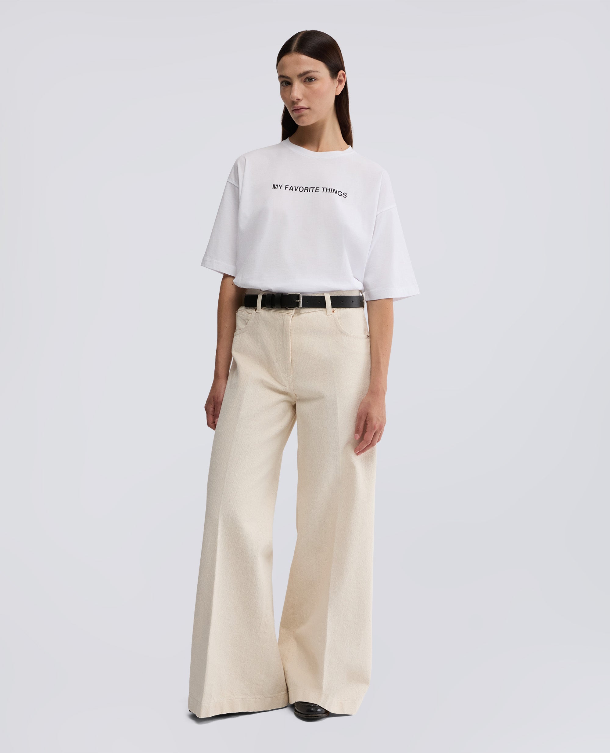 T-SHIRT IN COTONE CON STAMPA-BIANCO-WHITE-BLANCO-WEISS-BLANC