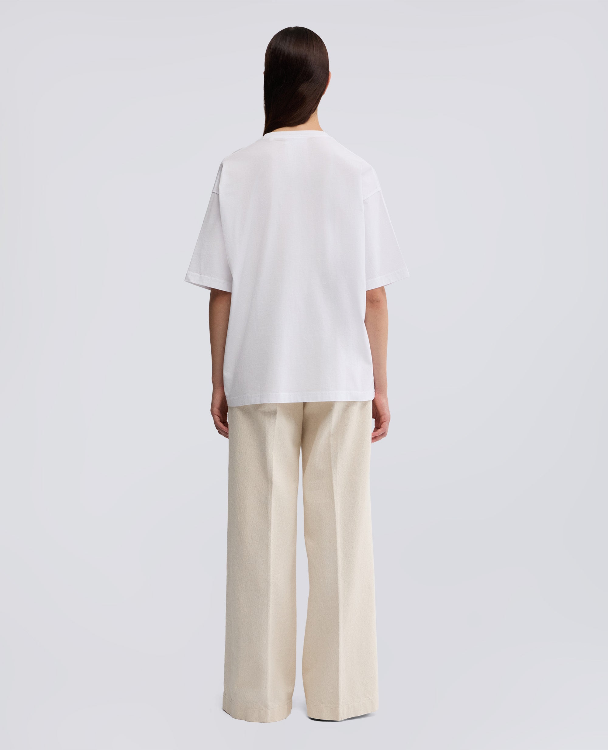 T-SHIRT IN COTONE CON STAMPA-BIANCO-WHITE-BLANCO-WEISS-BLANC