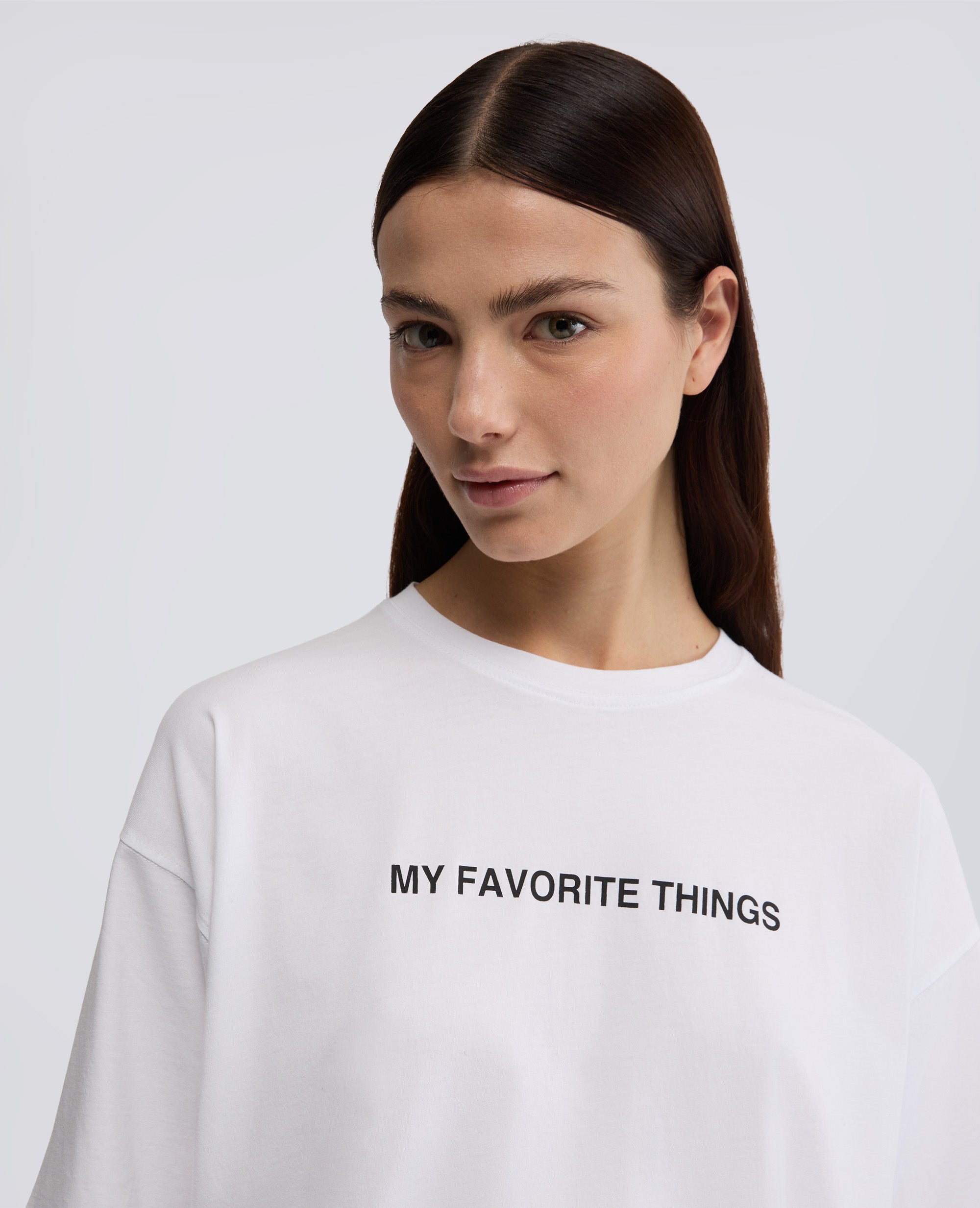 T-SHIRT IN COTONE CON STAMPA-BIANCO-WHITE-BLANCO-WEISS-BLANC