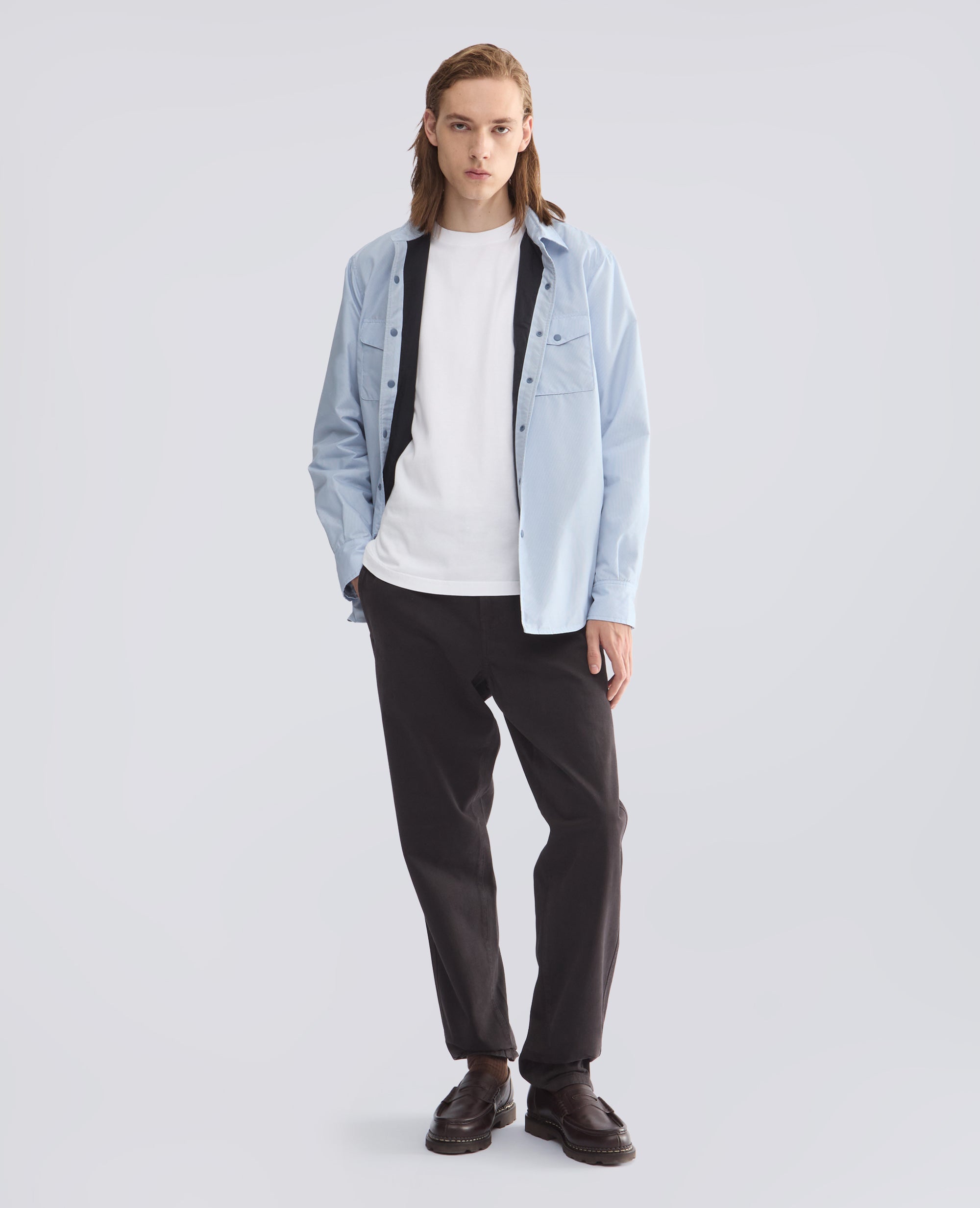 CAMISA 13PIU' <HERE IS THE SEA> - AZUL - ASPESI